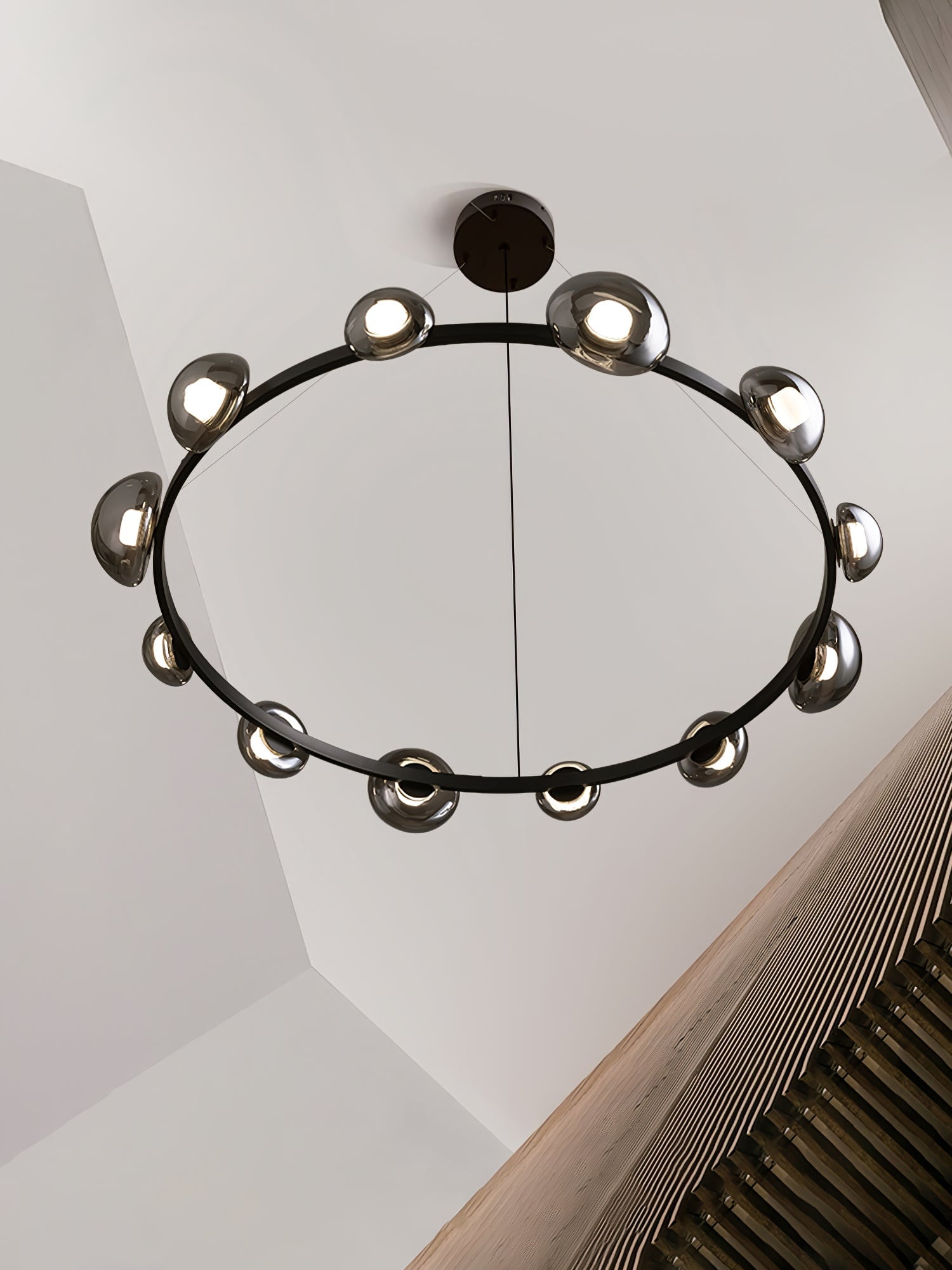 Brass Bar Glass Chandelier - Lumpaz