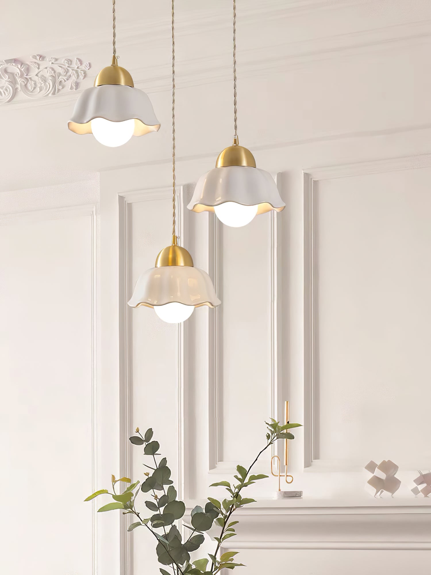 Ceramics Floral Pendant Light - Lumpaz