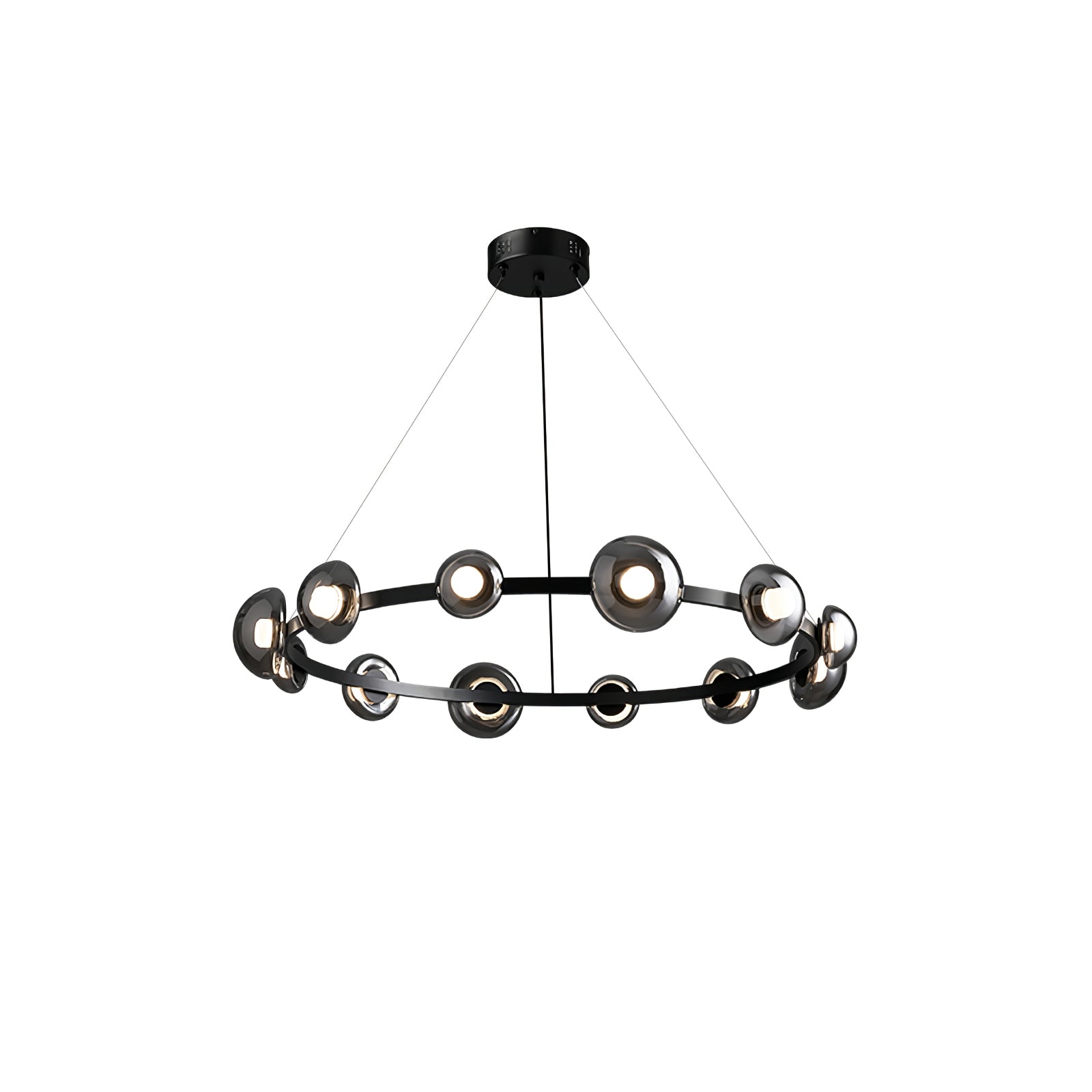 Brass Bar Glass Chandelier - Lumpaz