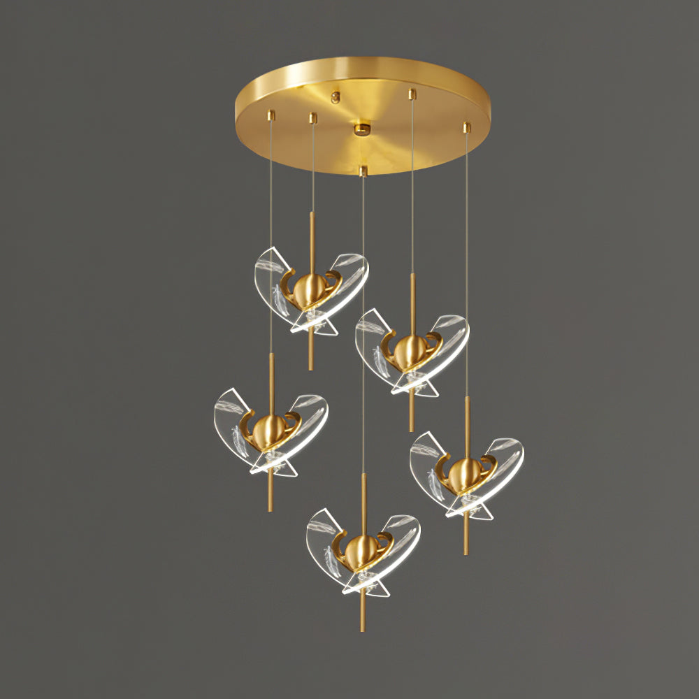 Brass Feather Pendant Lamp - Lumpaz