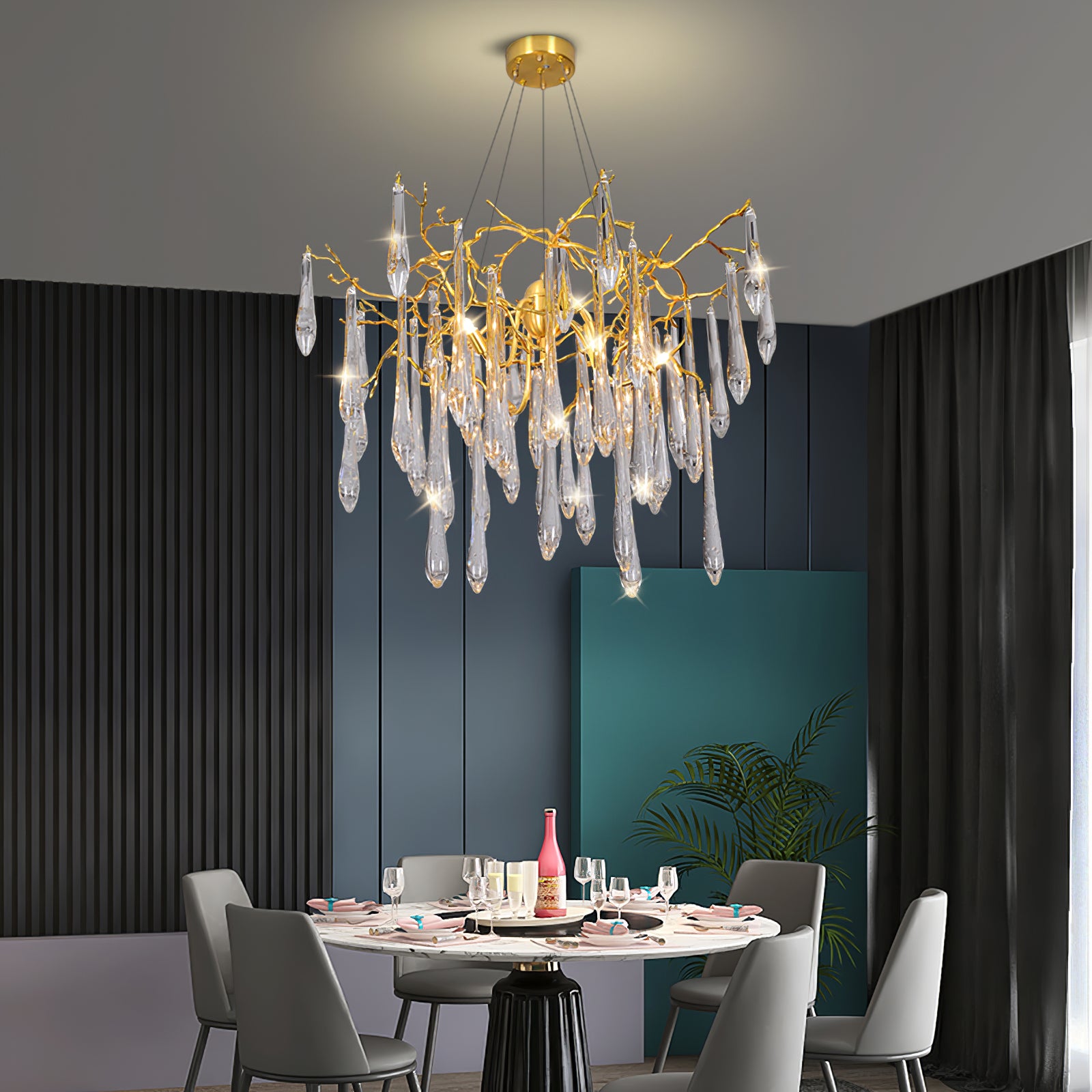 Icicle Crystal Chandelier - Lumpaz