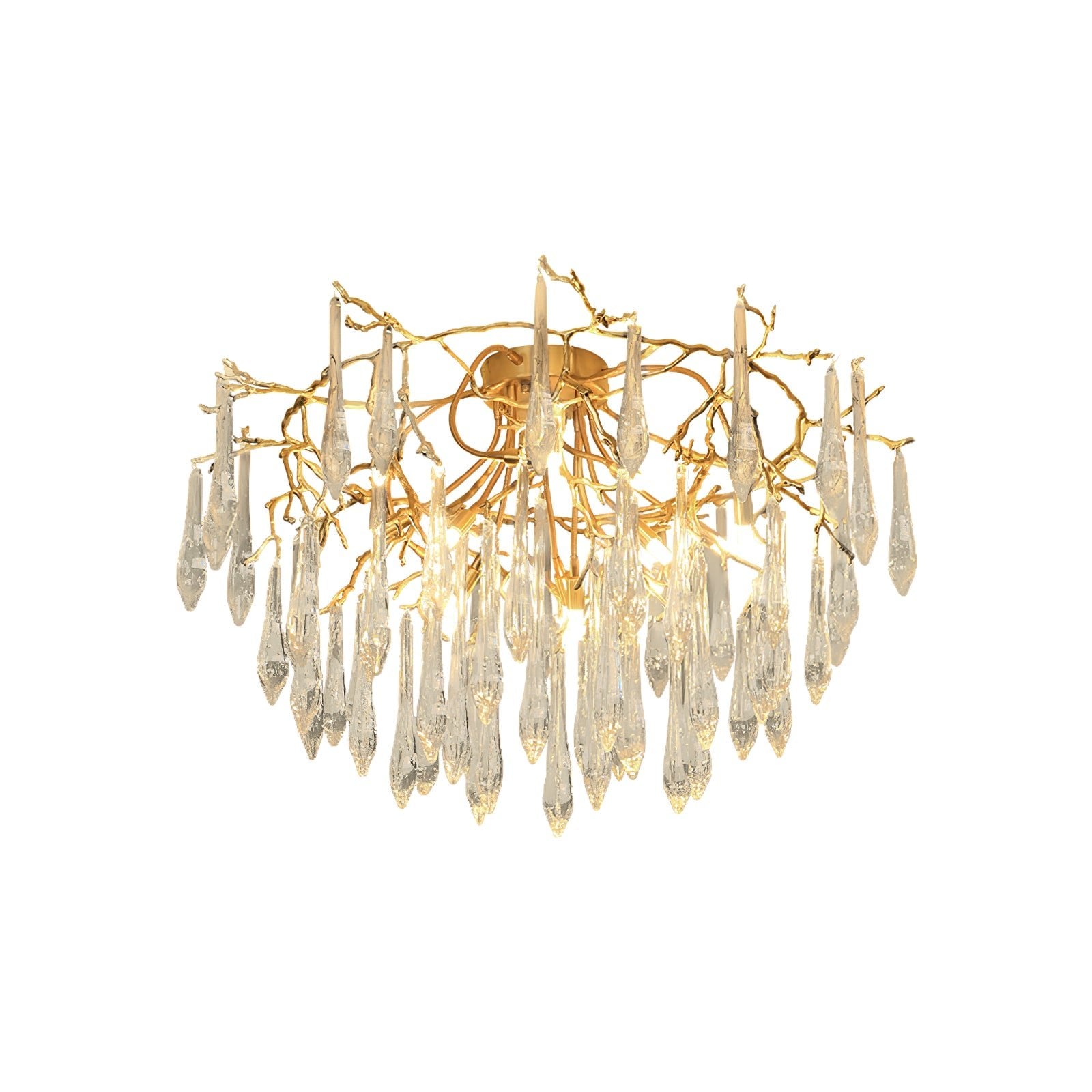 Teardrop Round Crystal Ceiling Lamp - Lumpaz