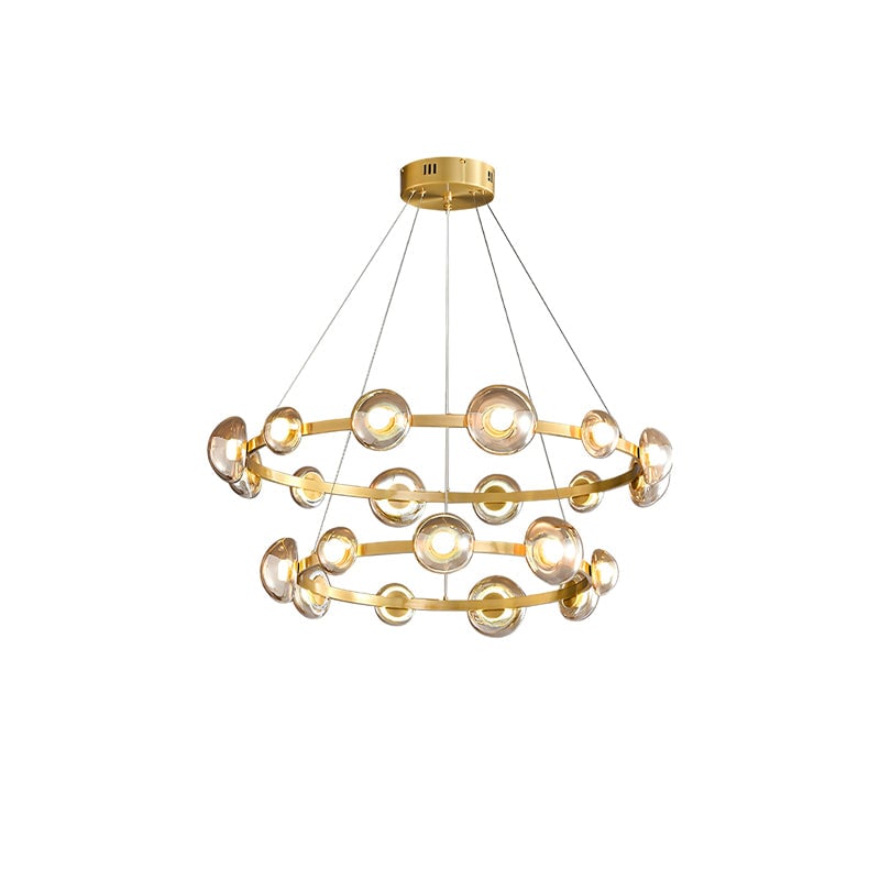 Brass Bar Glass Chandelier - Lumpaz