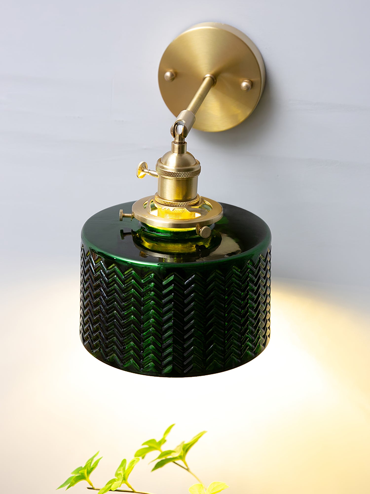 Green Glass Wall Lamp - Lumpaz