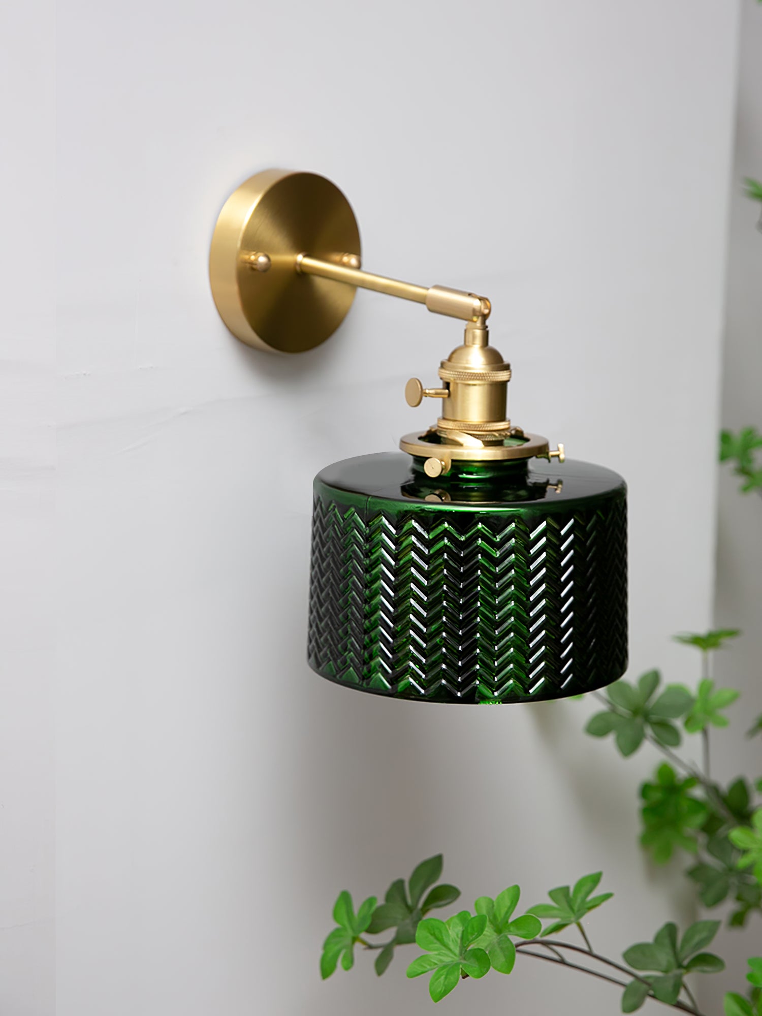 Green Glass Wall Lamp - Lumpaz