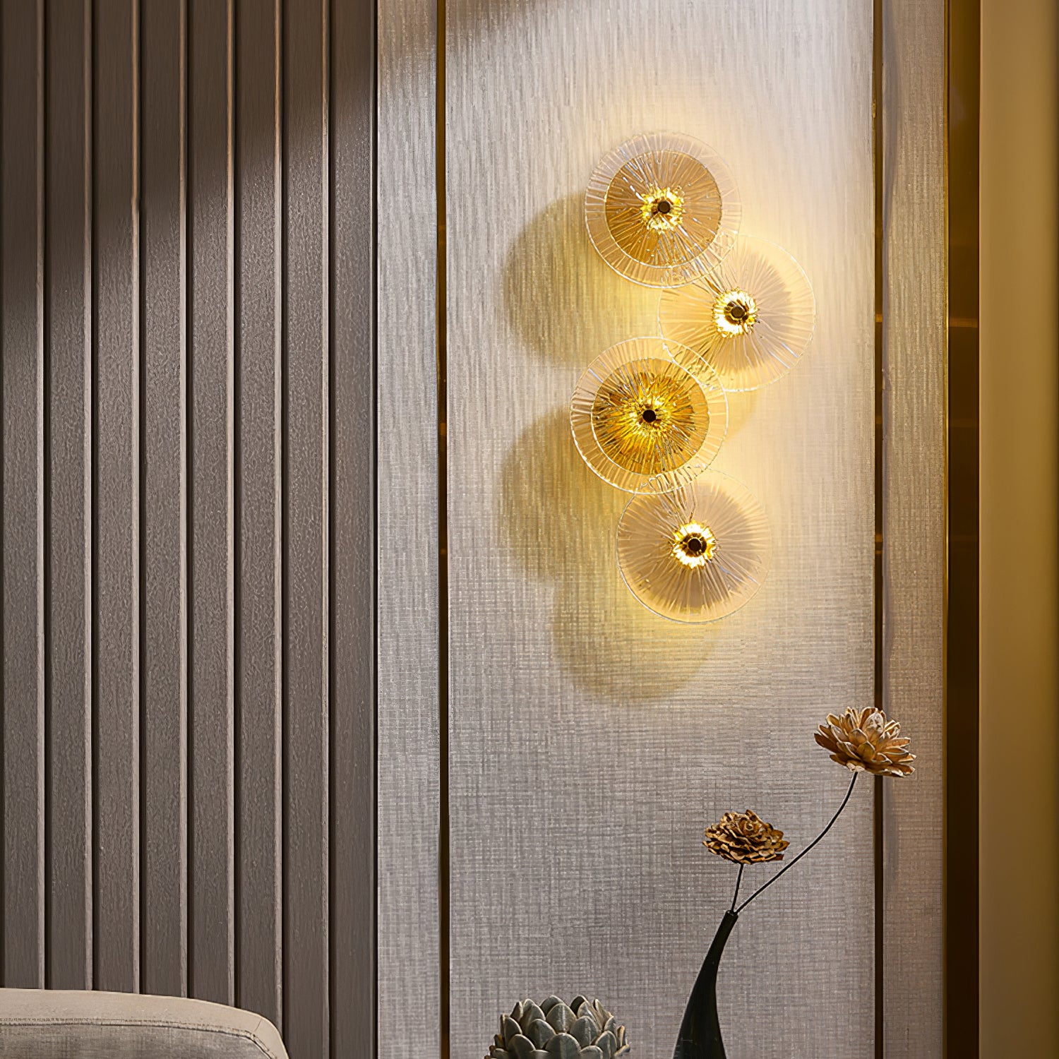Lotus Leaves Wall Lamp - Lumpaz