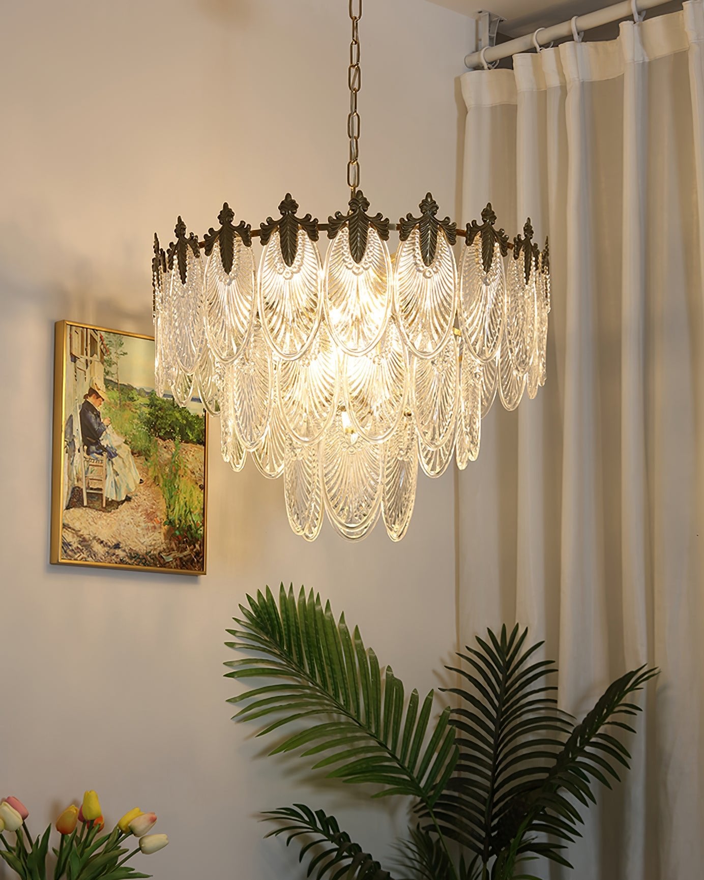 Brass Leaves Chandelier - Lumpaz