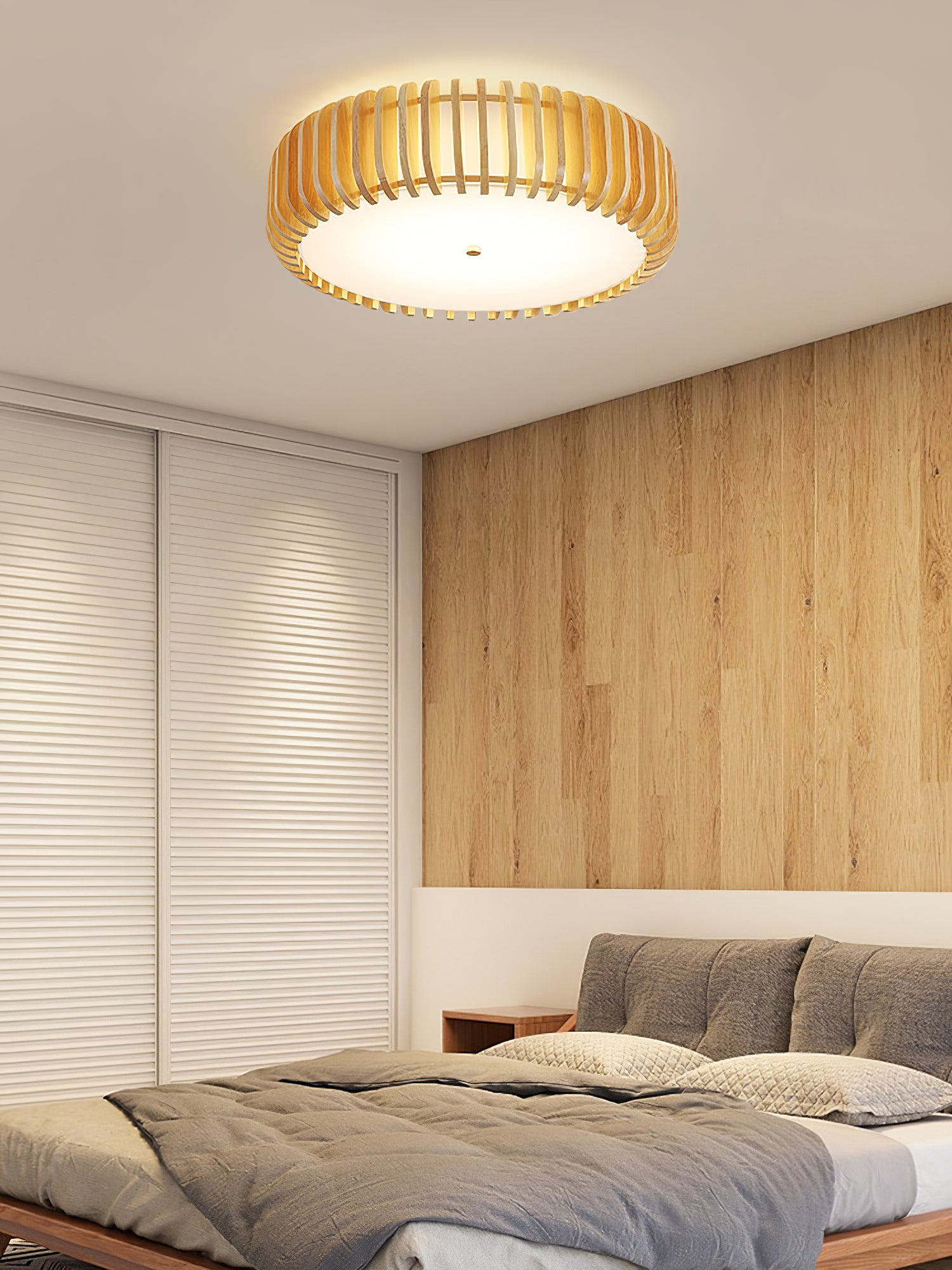 Wooden Drum Ceiling Lamp - Lumpaz