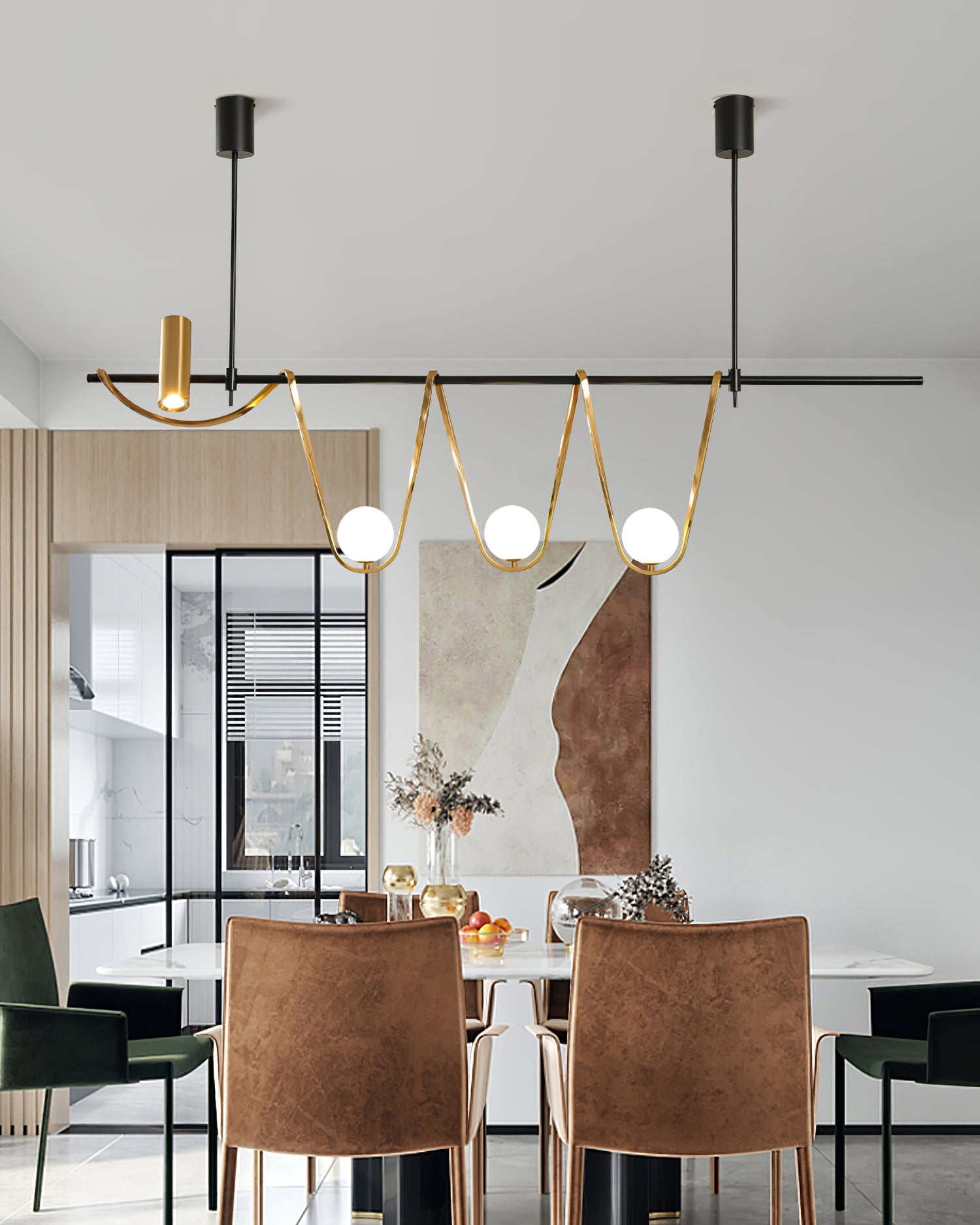 Linear Island Chandelier - Lumpaz