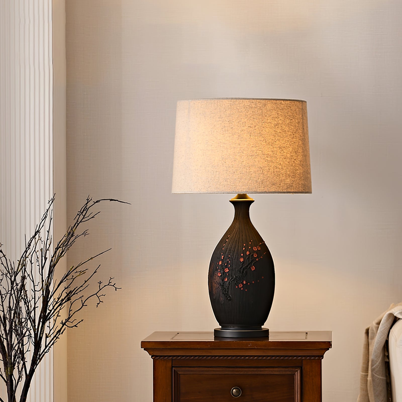 Plum Ceramic Table Lamp - Lumpaz