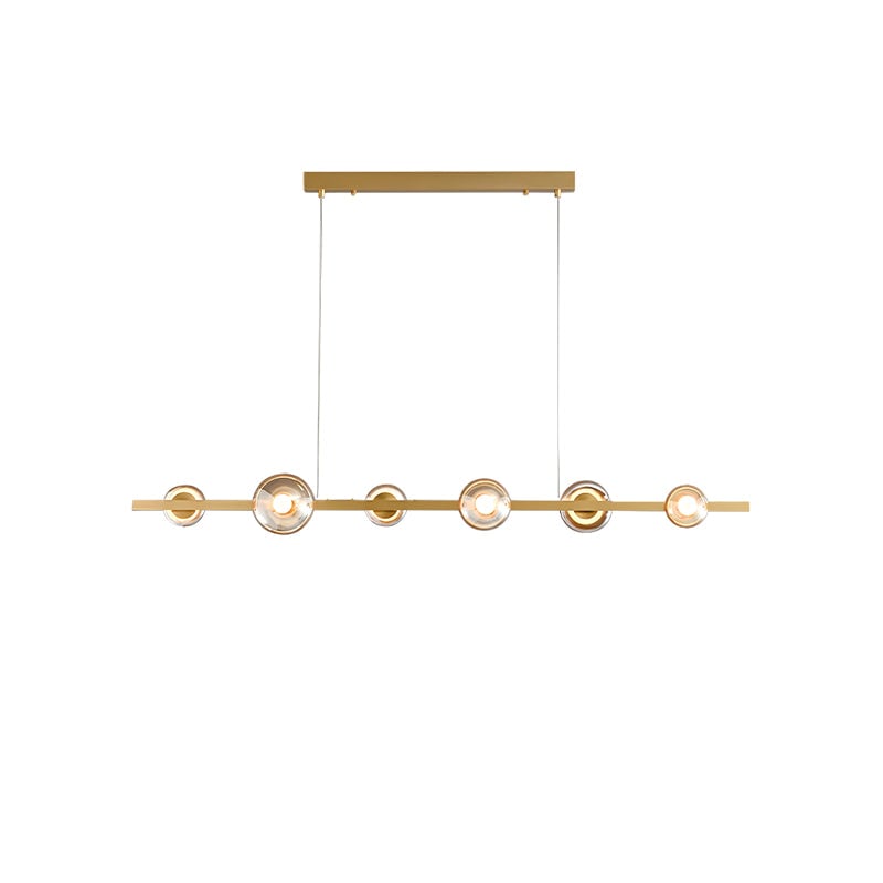 Brass Bar Glass Chandelier - Lumpaz