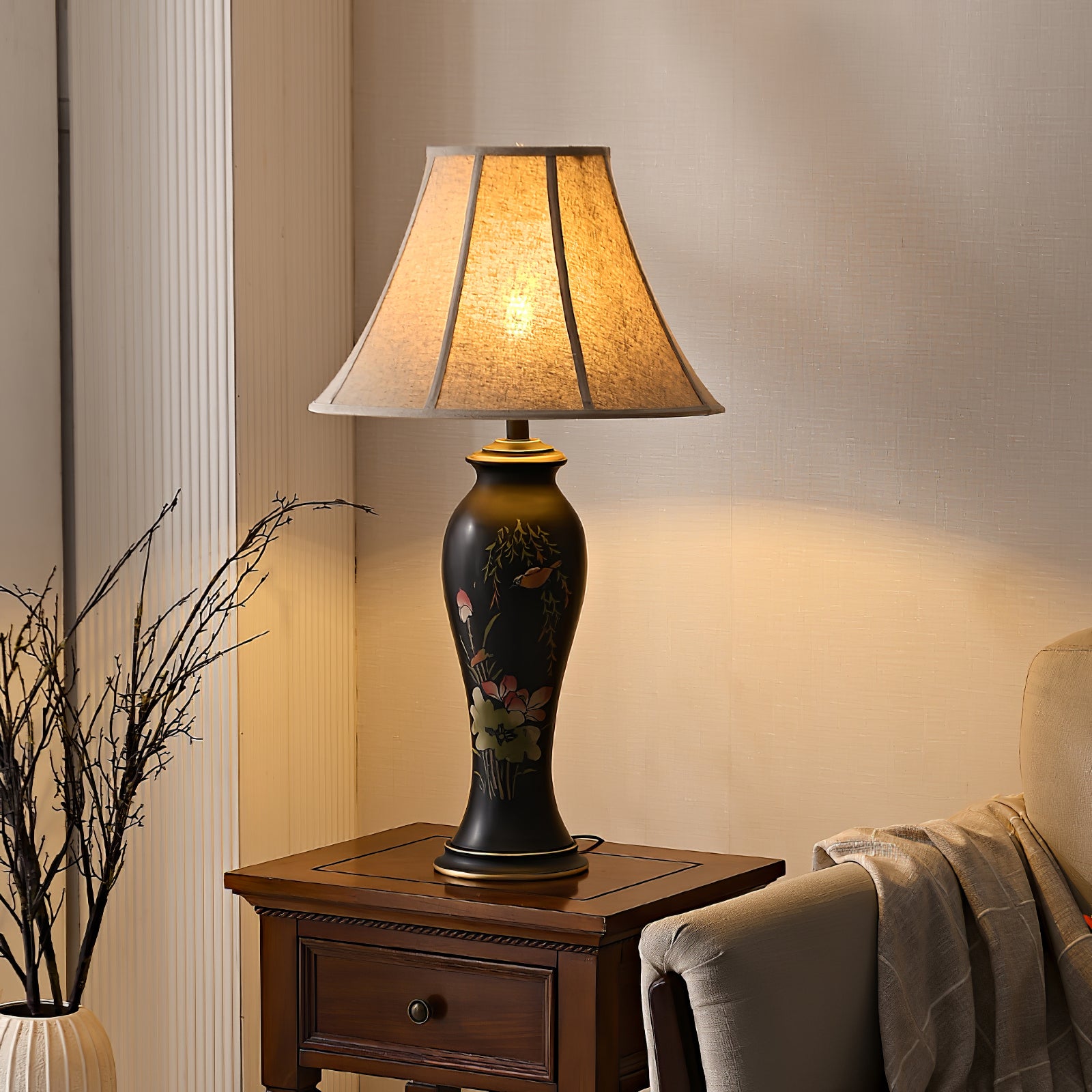 Lotus Ceramic Table Lamp - Lumpaz