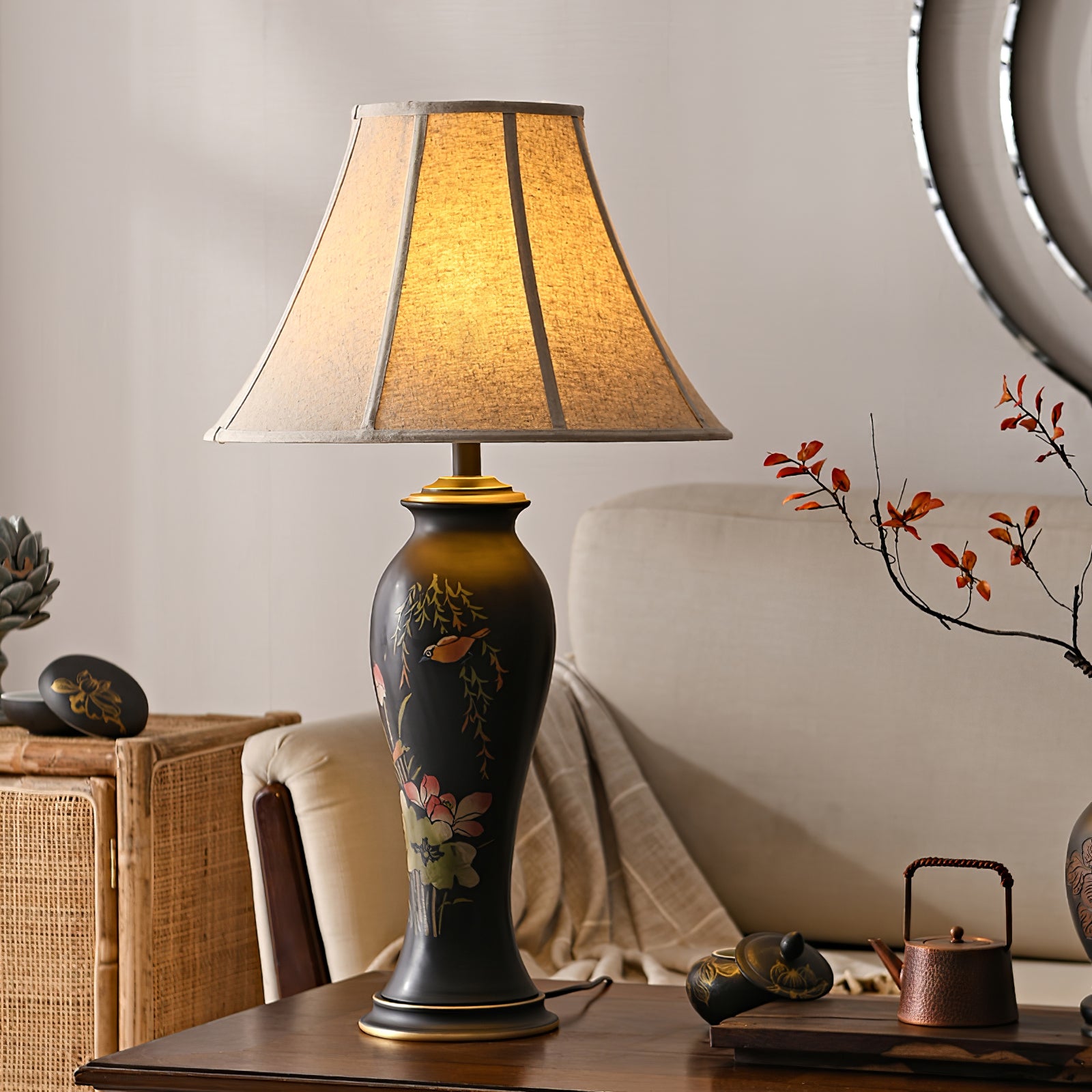 Lotus Ceramic Table Lamp - Lumpaz