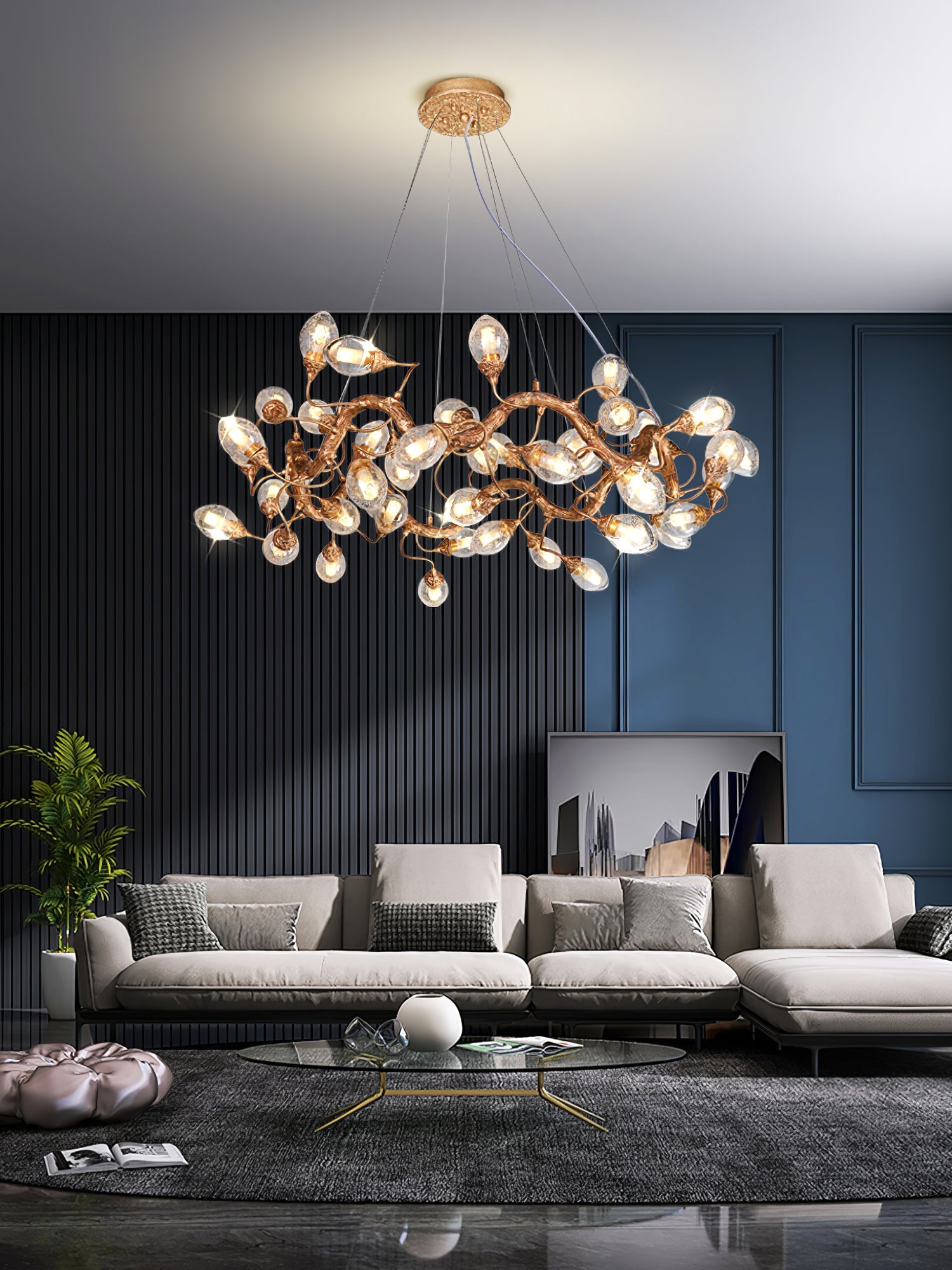 Lotus Brass Chandeliers - Lumpaz