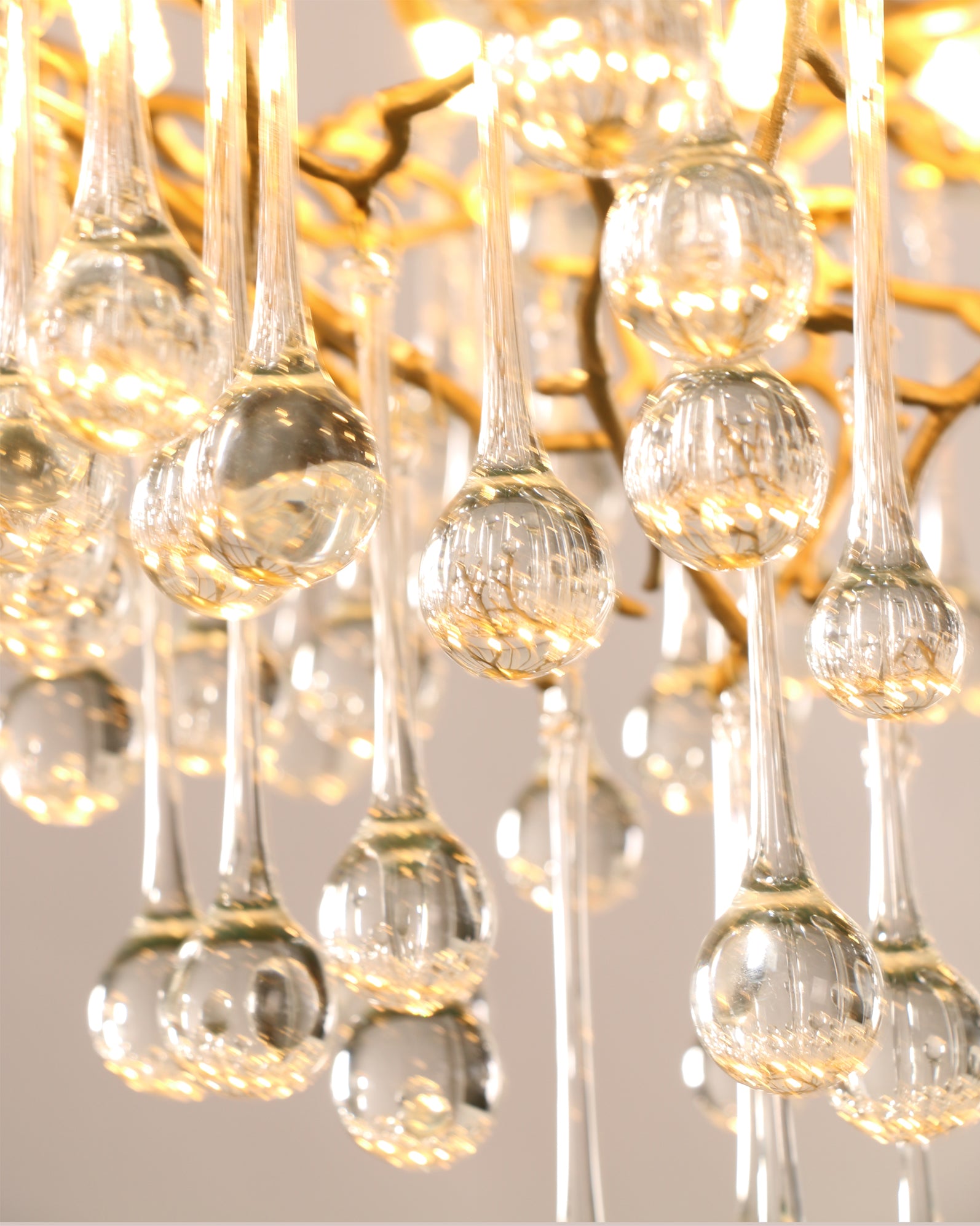 Anita Brass Leaf Chandelier - Lumpaz