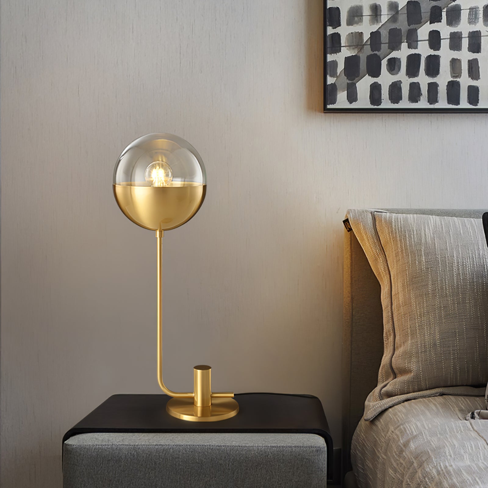 Brass Globular Table Lamp - Lumpaz