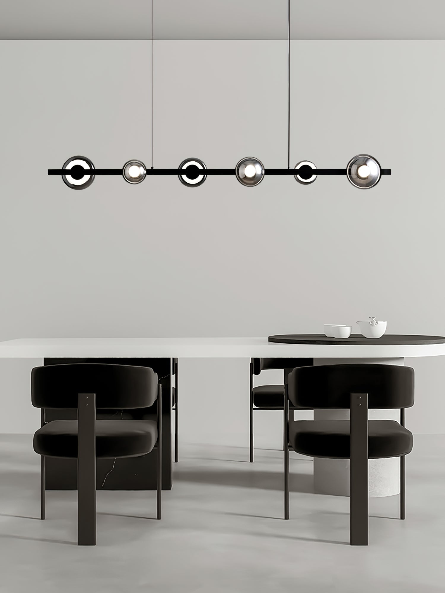 Brass Bar Glass Chandelier - Lumpaz