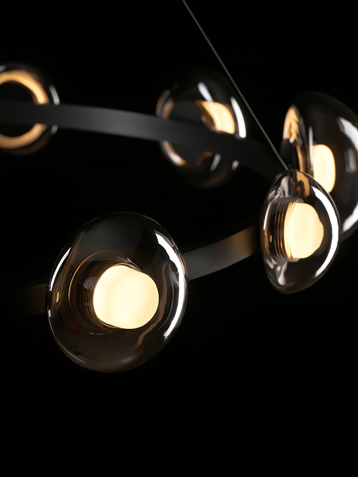 Brass Bar Glass Chandelier - Lumpaz