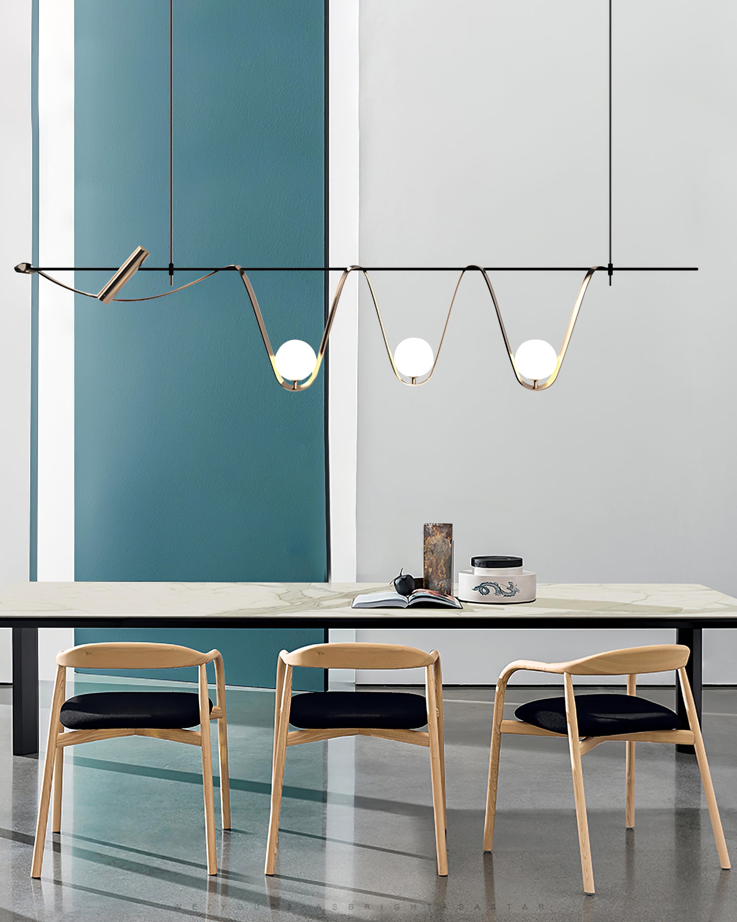 Linear Island Chandelier - Lumpaz