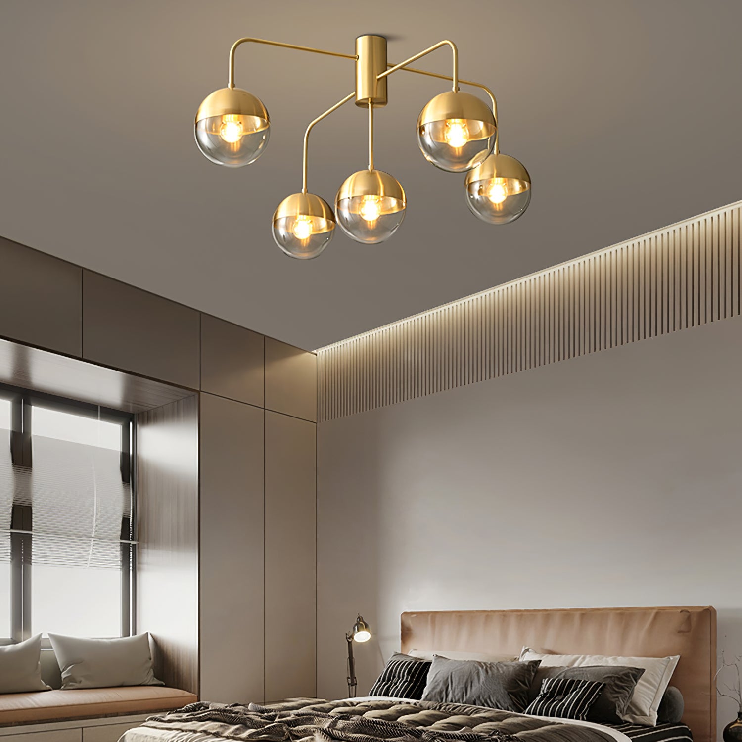 Brass Globulars Ceiling Lamp - Lumpaz