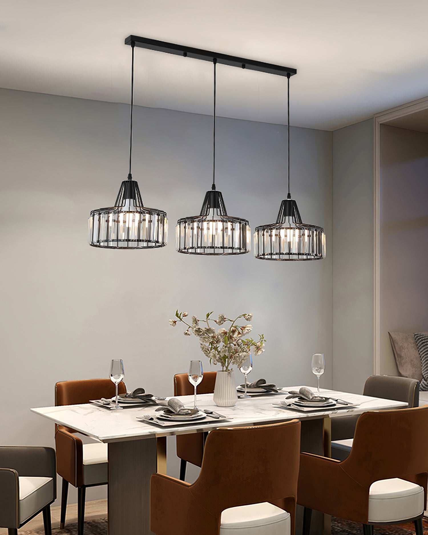 Bruckner Crystal Pendant Lamp - Lumpaz