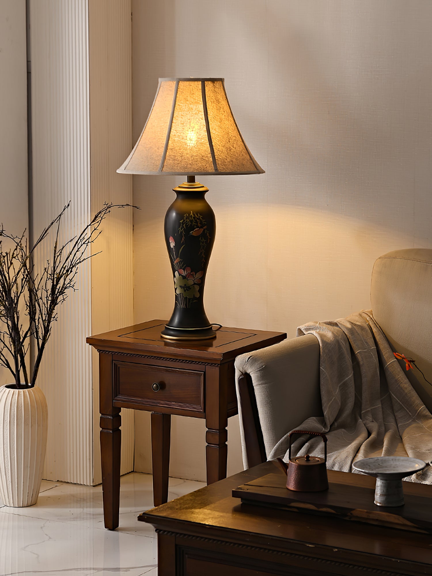 Lotus Ceramic Table Lamp - Lumpaz
