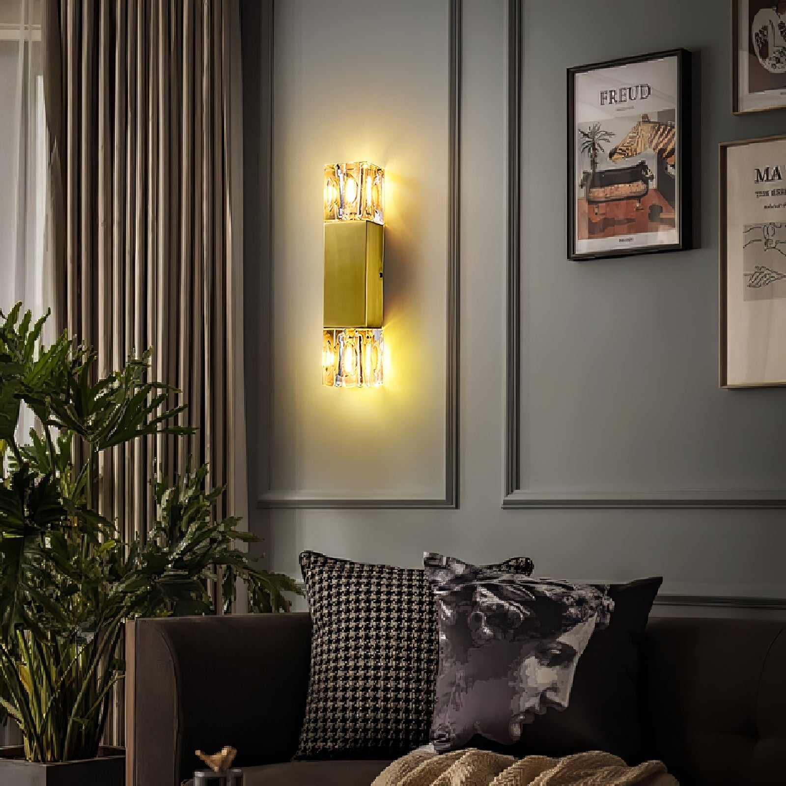 Rectangle Crystal Wall Lamp - Lumpaz