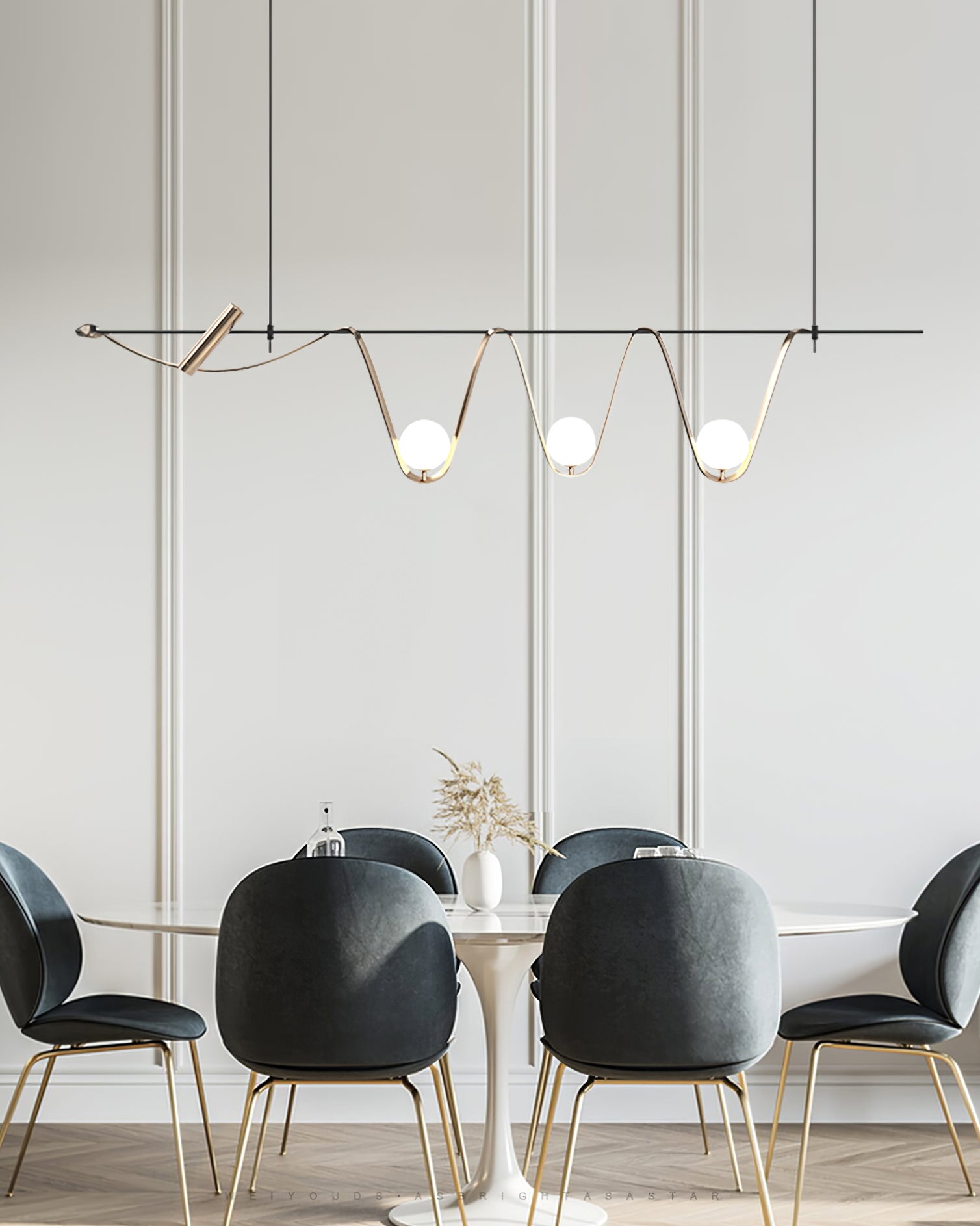 Linear Island Chandelier - Lumpaz
