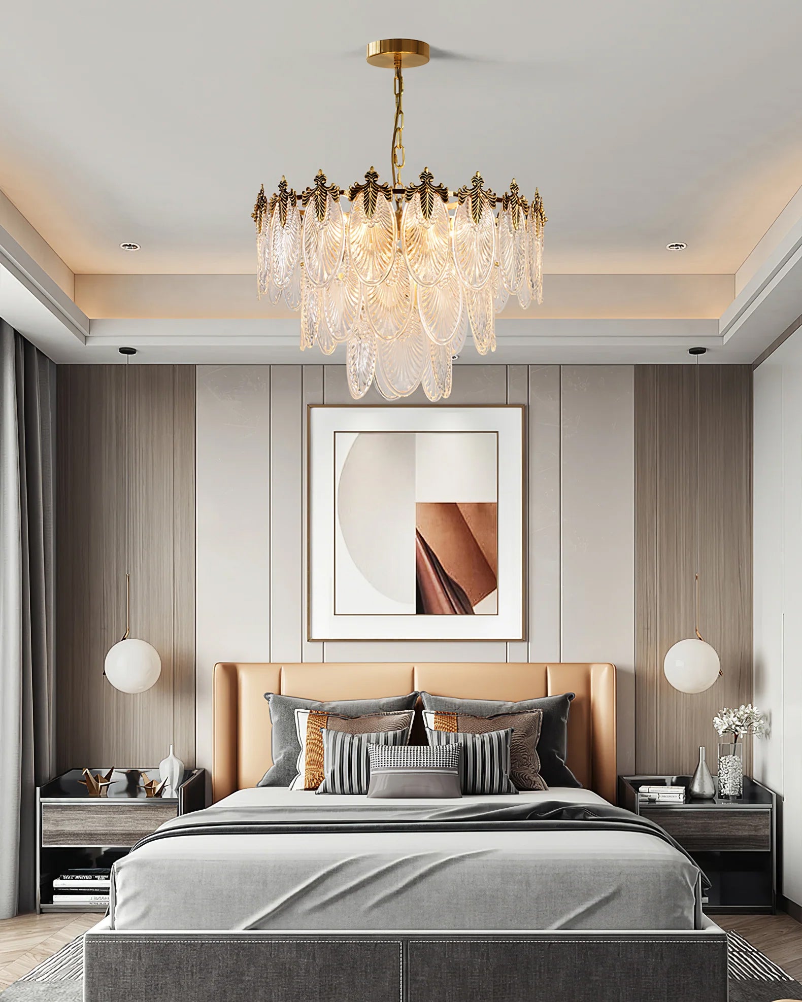 Brass Leaves Chandelier - Lumpaz