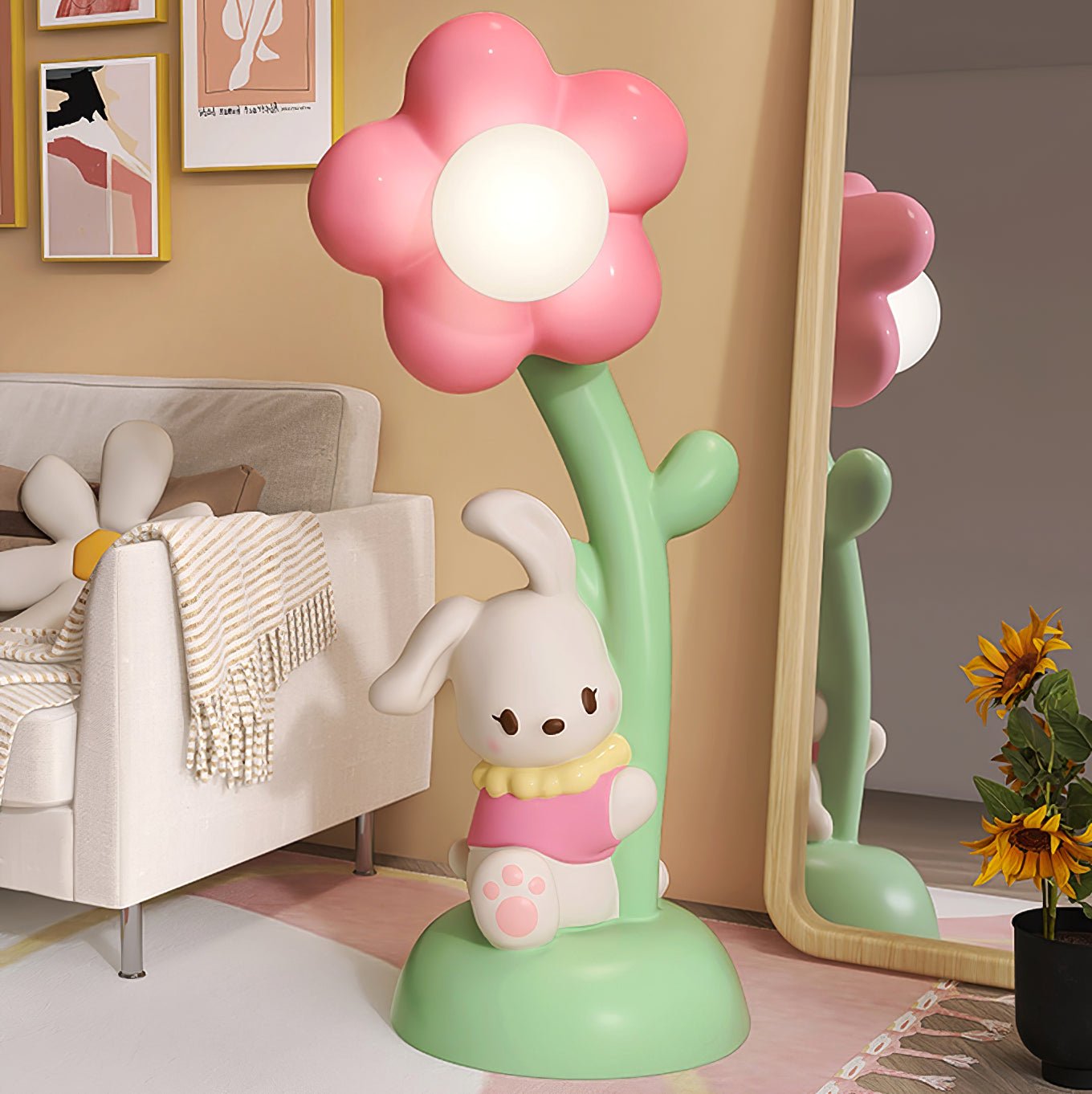Bunny & Flower Floor Lamp - Lumpaz