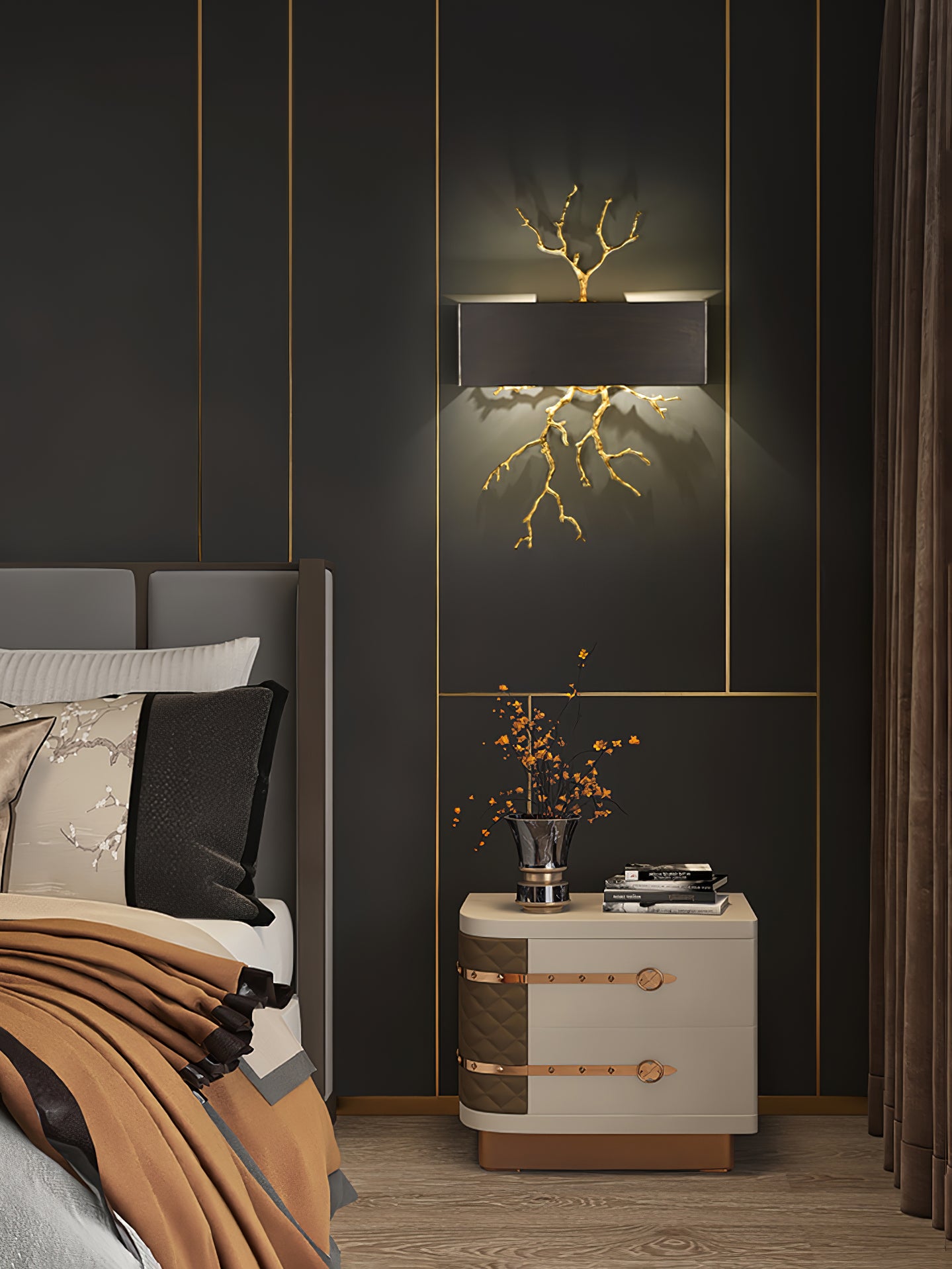 Brass Branch Wall Lamp - Lumpaz