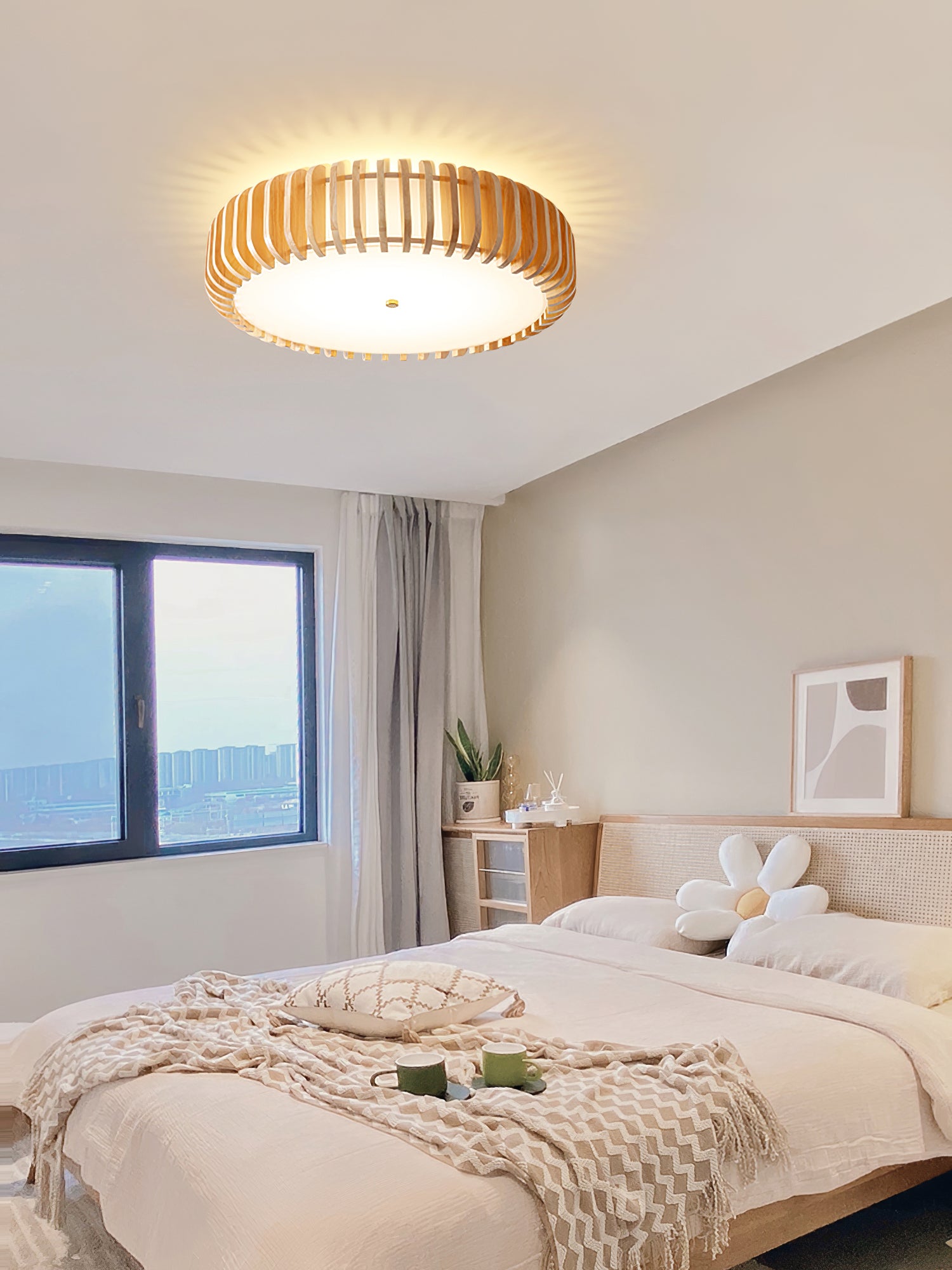 Wooden Drum Ceiling Lamp - Lumpaz