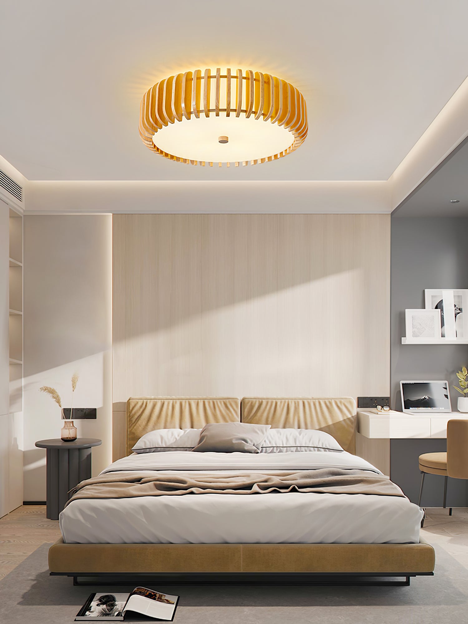 Wooden Drum Ceiling Lamp - Lumpaz