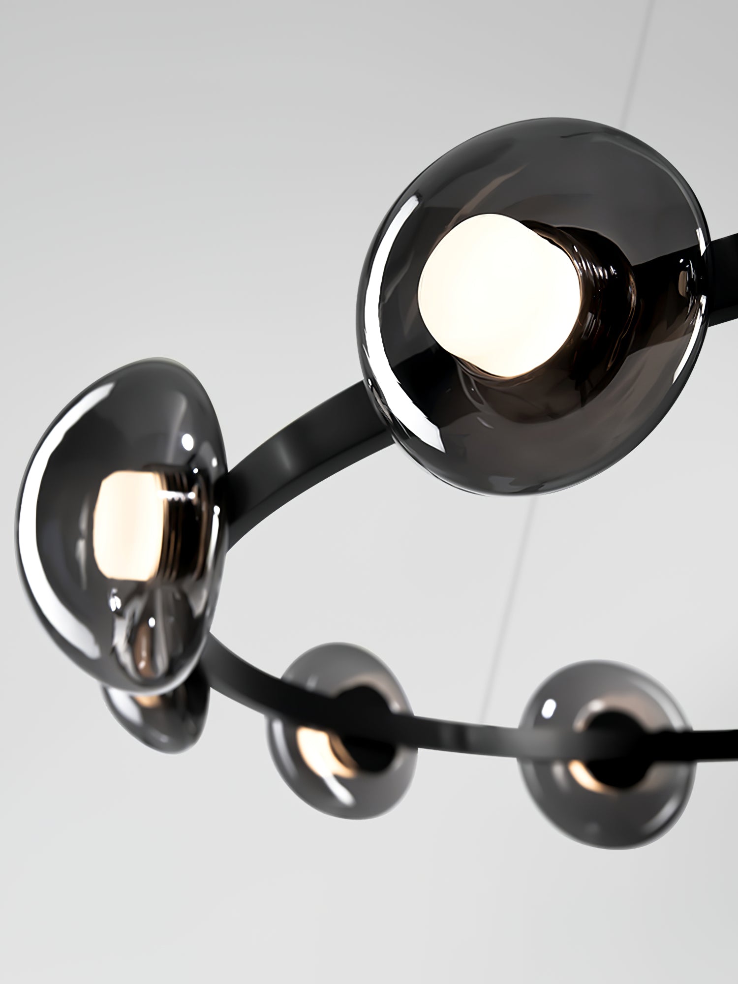 Brass Bar Glass Chandelier - Lumpaz