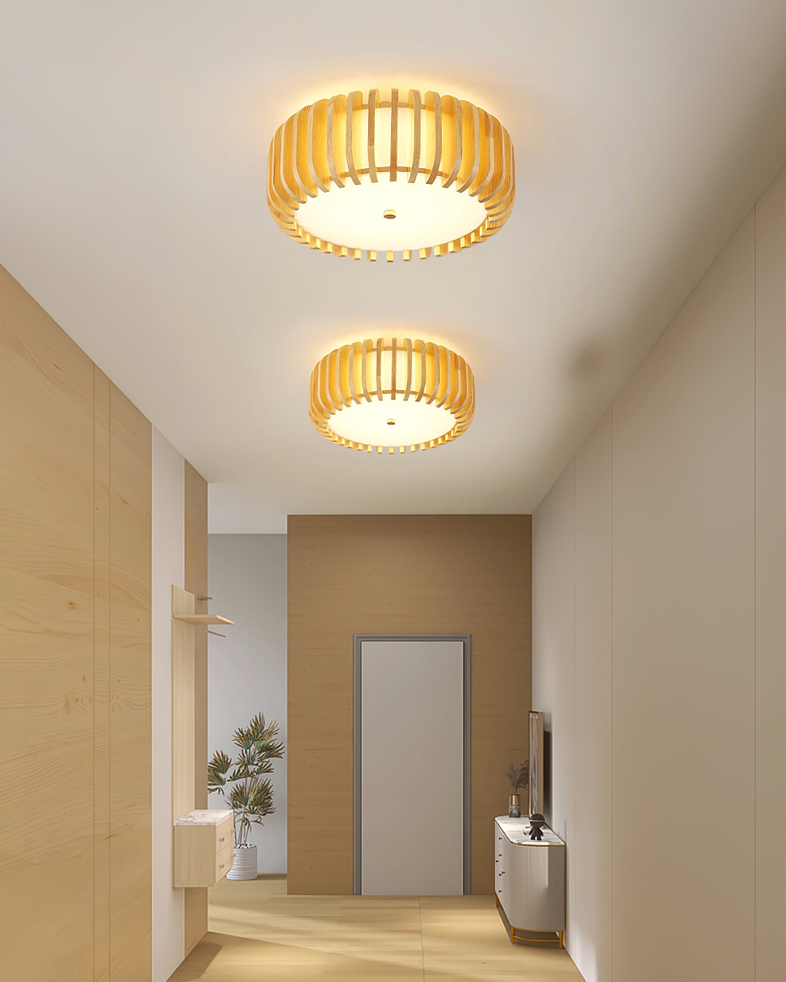 Wooden Drum Ceiling Lamp - Lumpaz