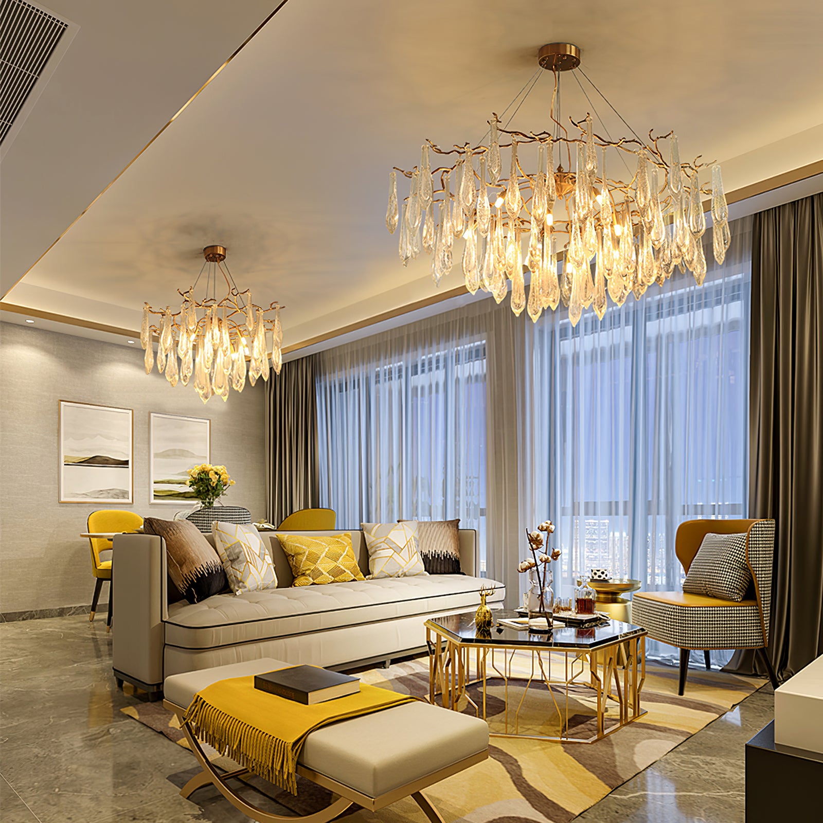 Branchs Brass Chandelier - Lumpaz