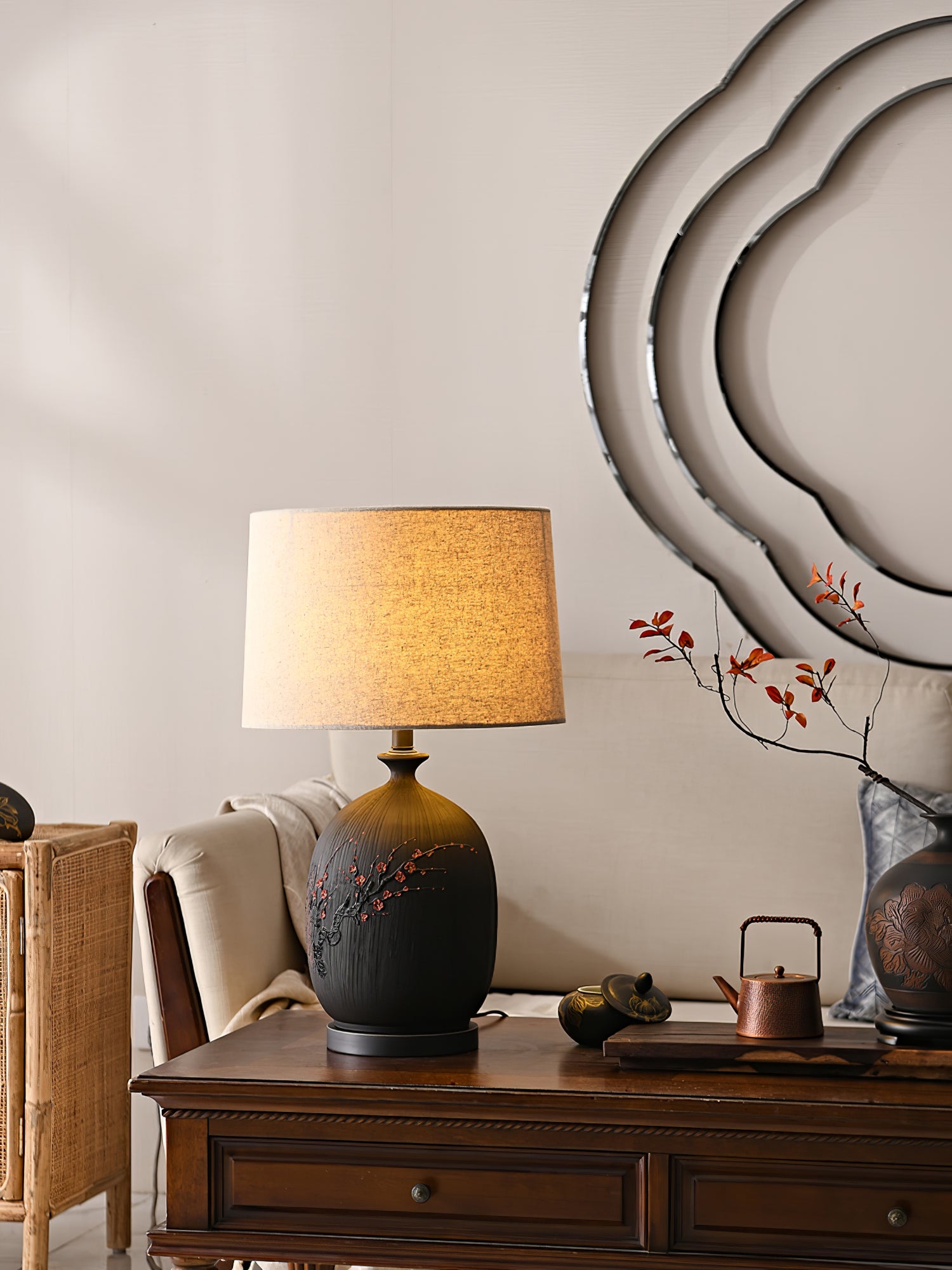 Plum Ceramic Table Lamp - Lumpaz