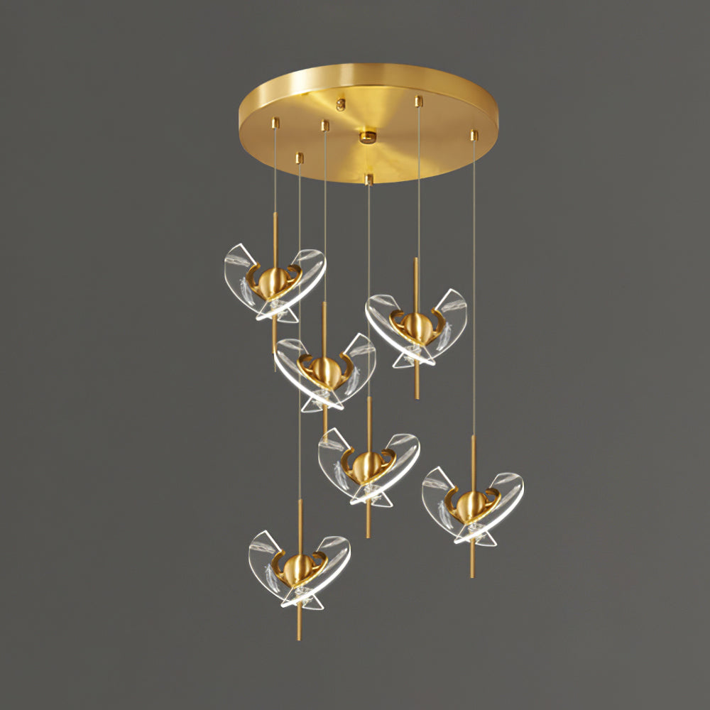 Brass Feather Pendant Lamp - Lumpaz