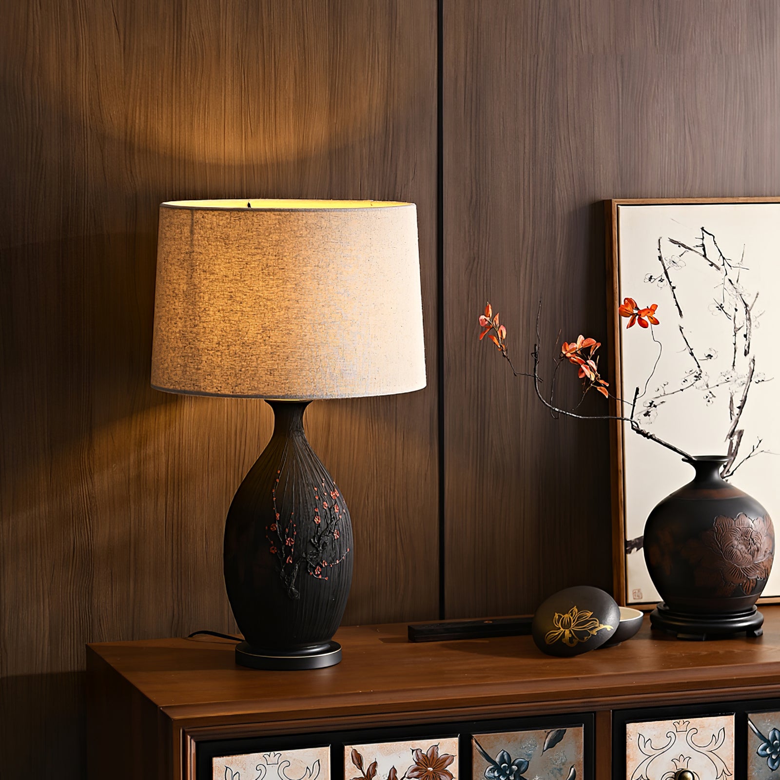 Plum Ceramic Table Lamp - Lumpaz
