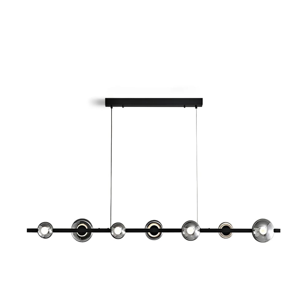 Brass Bar Glass Chandelier - Lumpaz