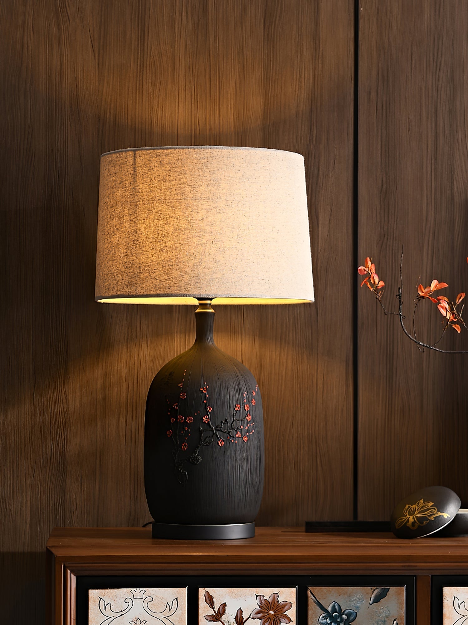 Plum Ceramic Table Lamp - Lumpaz