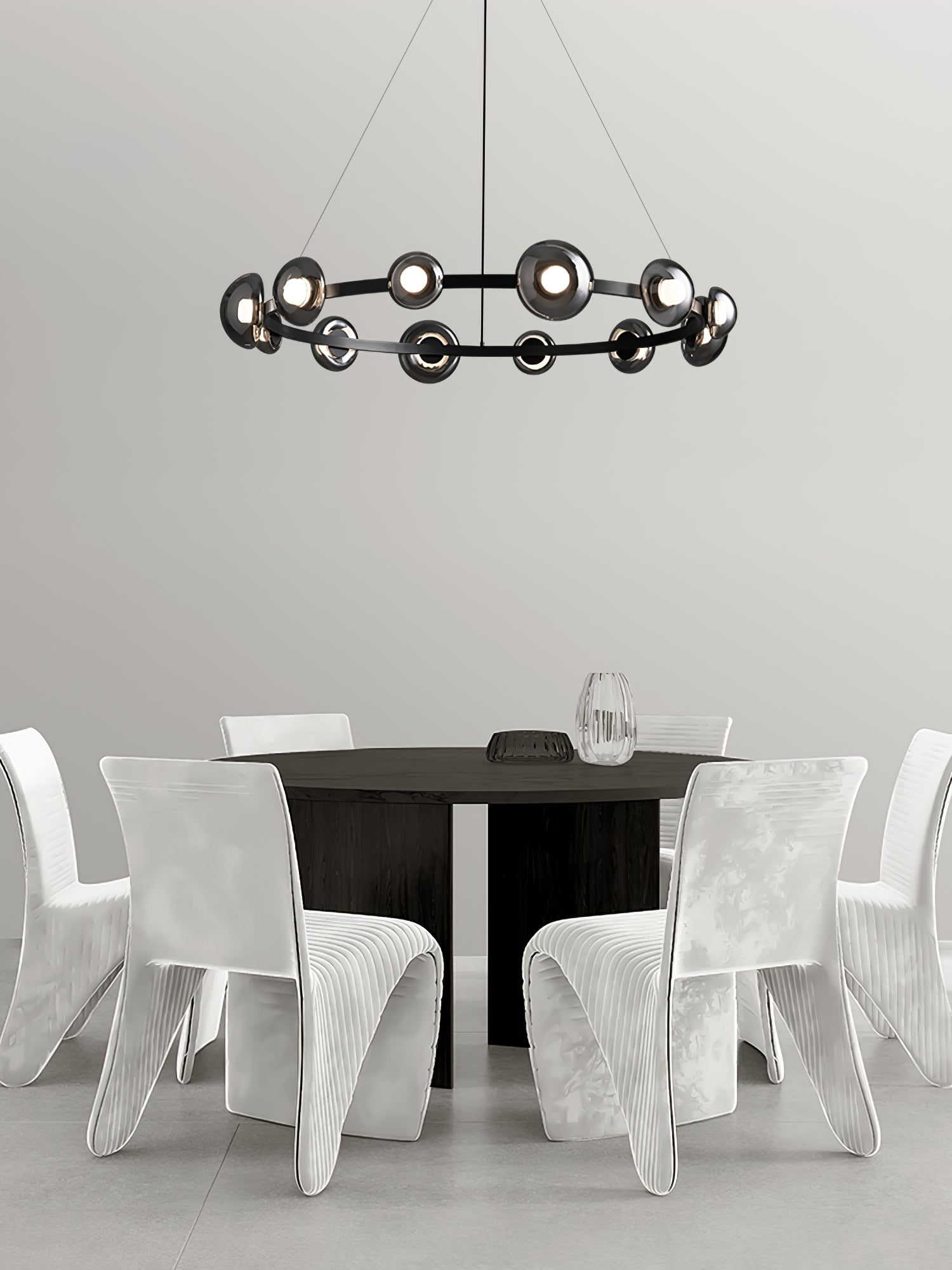 Brass Bar Glass Chandelier - Lumpaz