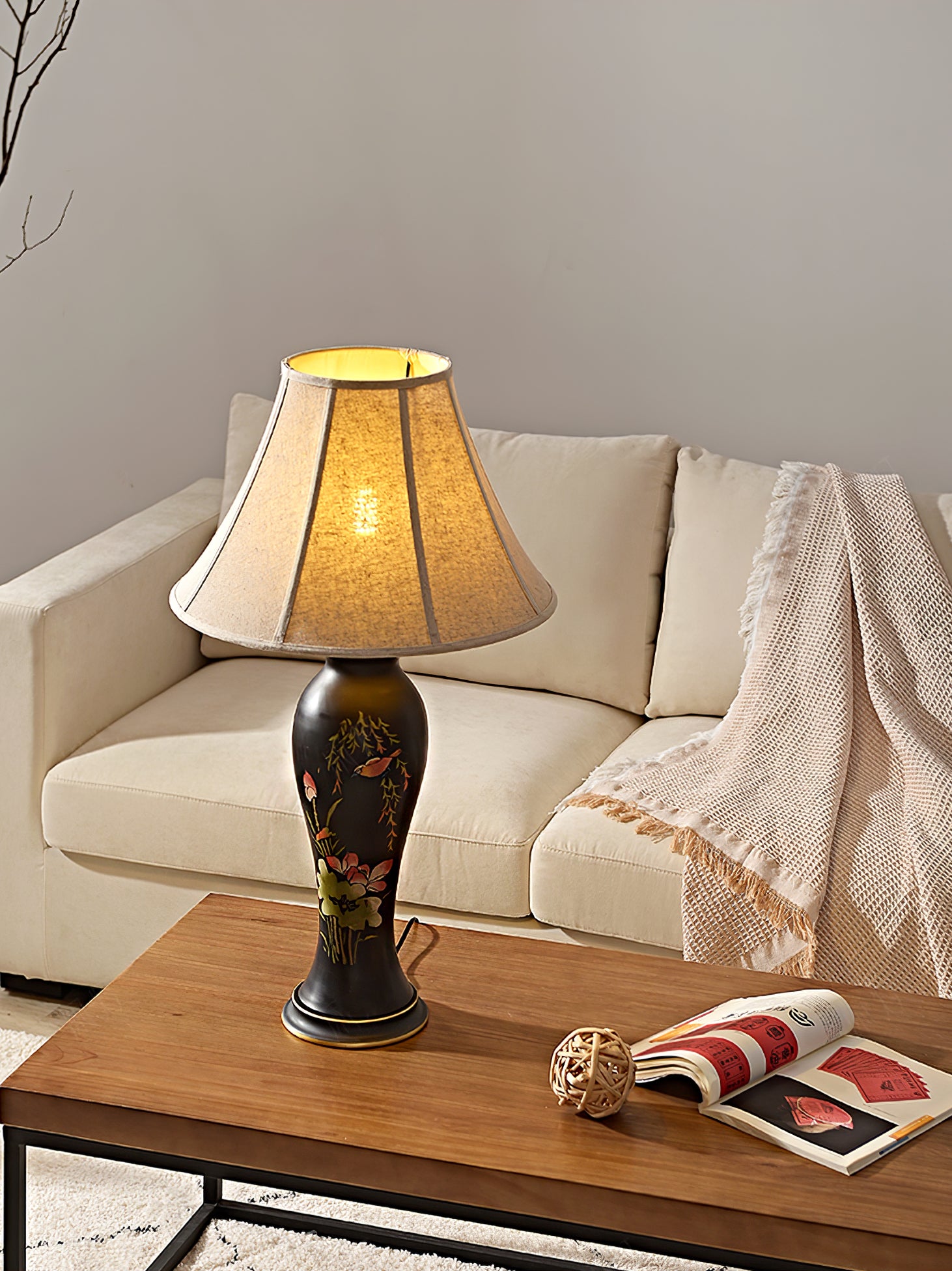 Lotus Ceramic Table Lamp - Lumpaz