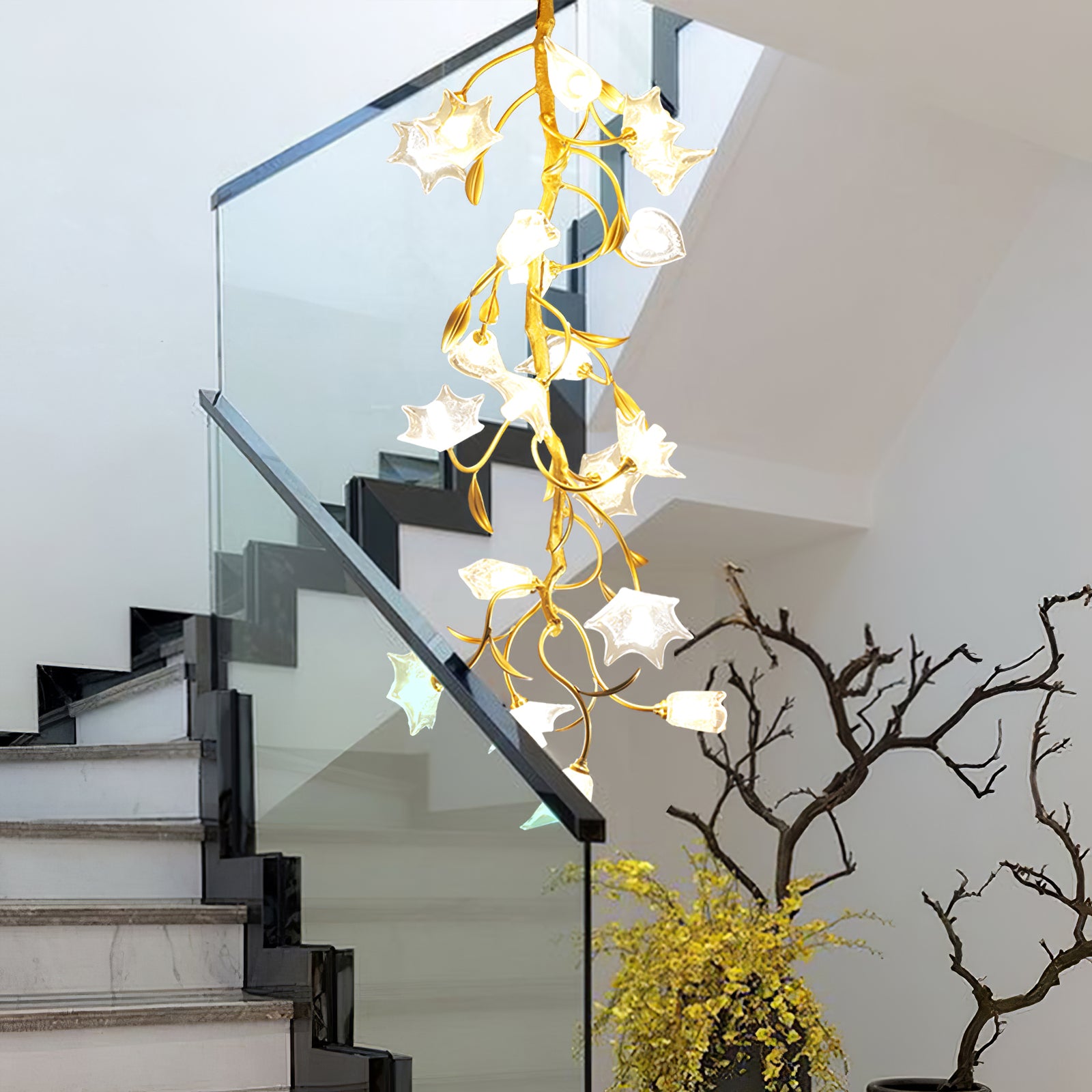 Flower Craftsman Chandelier - Lumpaz