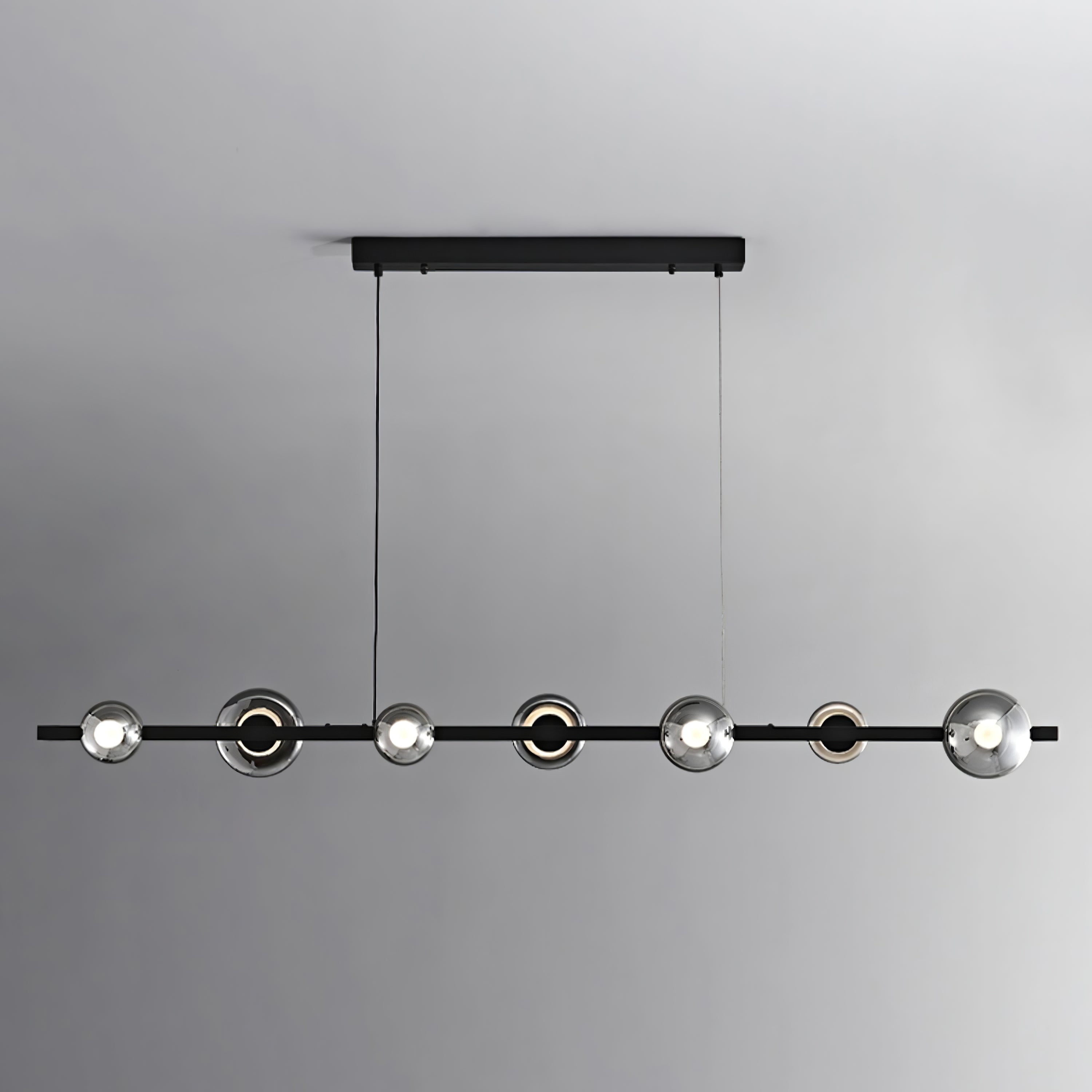 Brass Bar Glass Chandelier - Lumpaz