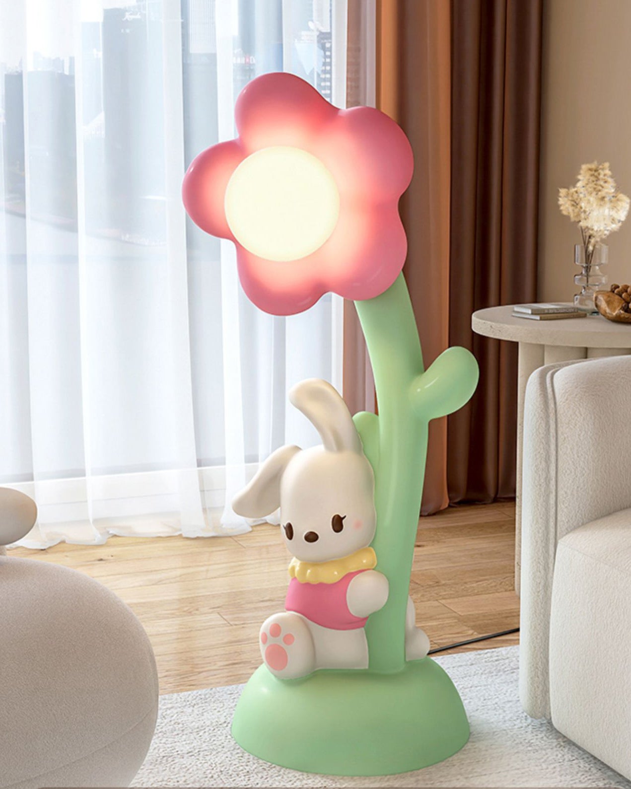 Bunny & Flower Floor Lamp - Lumpaz