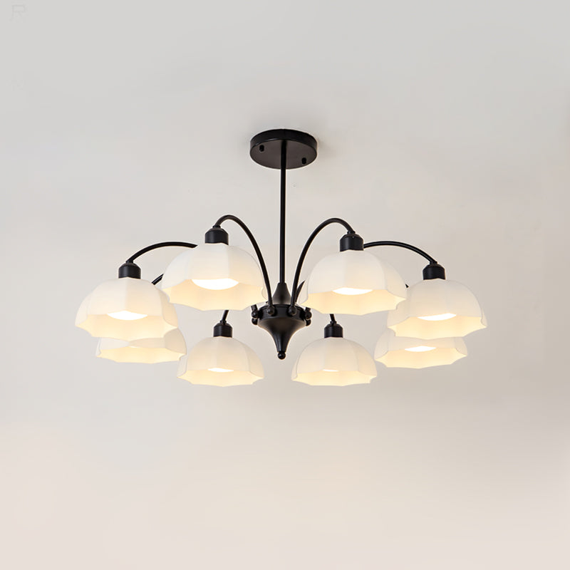 Frosted Glass Bell Chandelier - Lumpaz