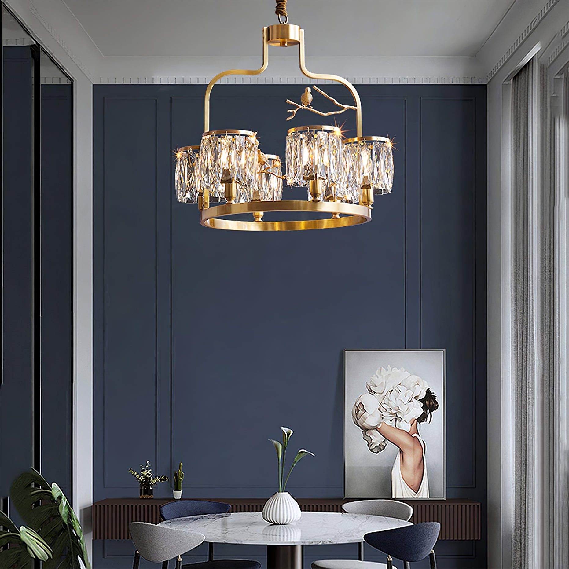 Crystal Bird Chandelier - Lumpaz