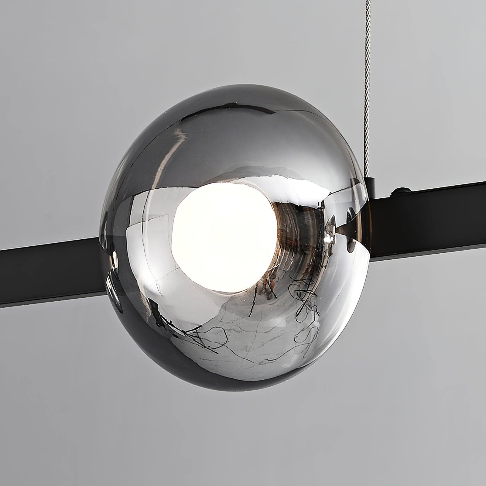 Brass Bar Glass Chandelier - Lumpaz