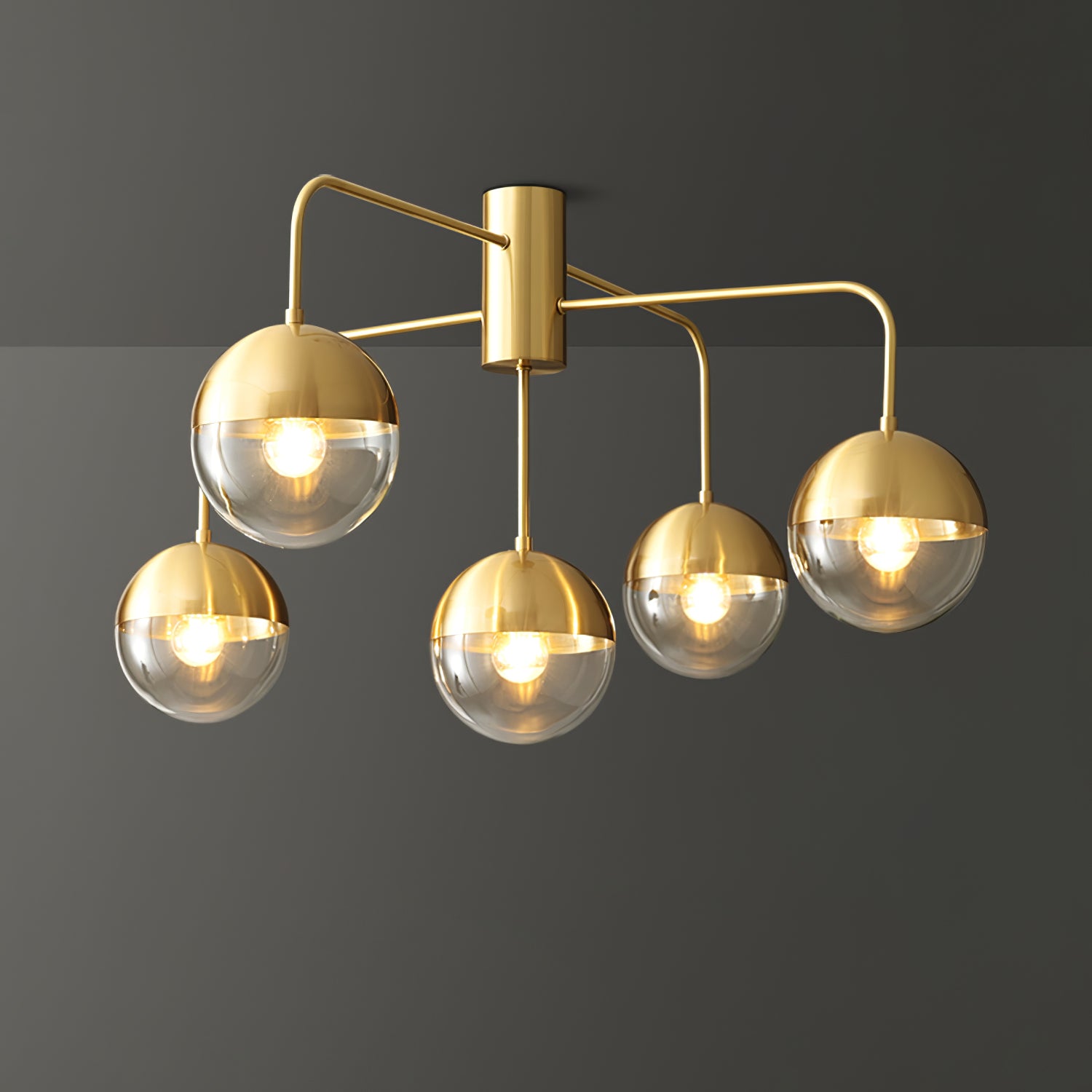 Brass Globulars Ceiling Lamp - Lumpaz